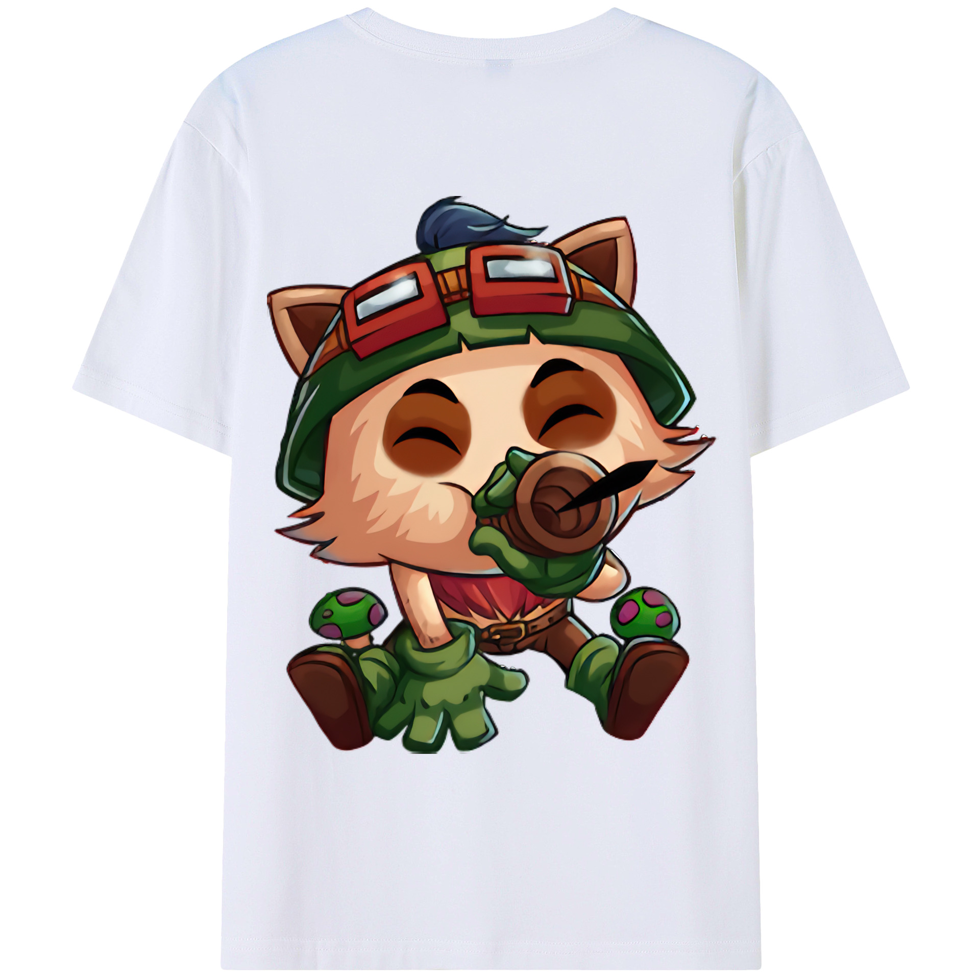 （画像用） リーグ・オブ・レジェンド League of Legends LOL 綿100％ メンズ半袖Tシャツ（バックプリント） 通気性