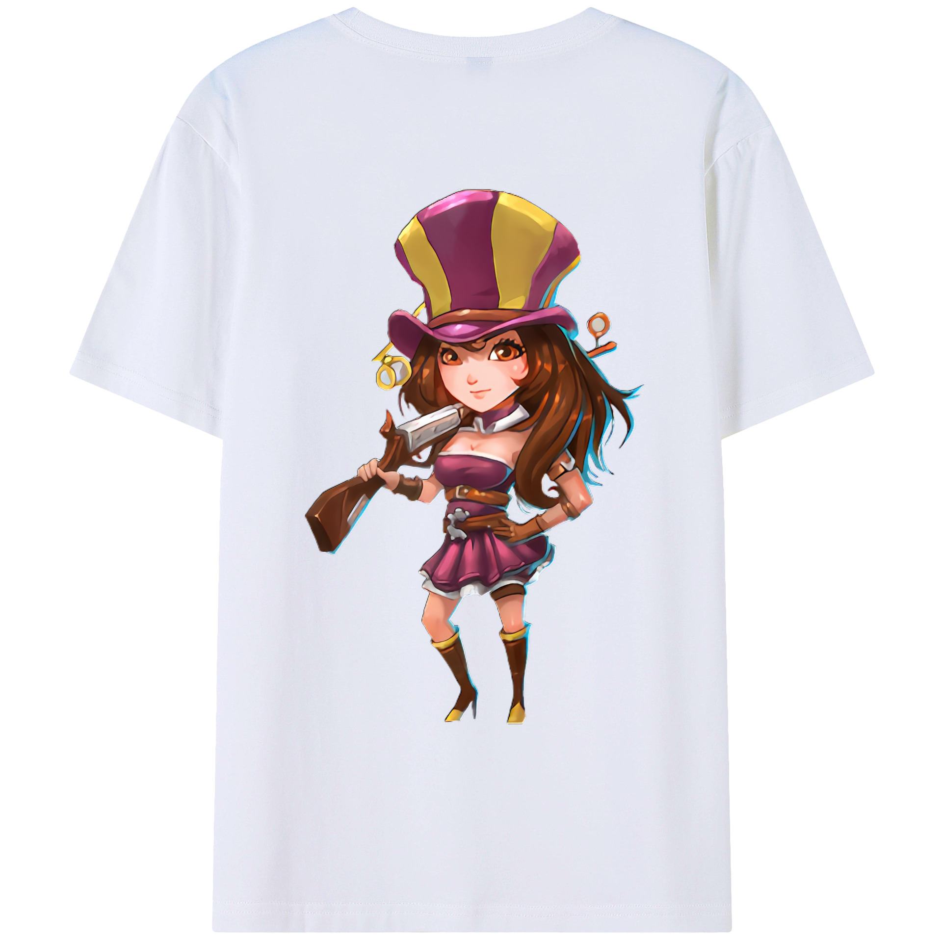 （画像用） リーグ・オブ・レジェンド League of Legends LOL 綿100％ メンズ半袖Tシャツ（バックプリント） 通気性