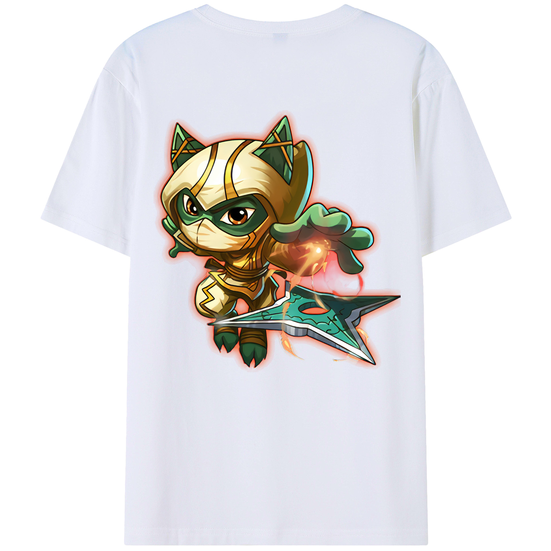 （画像用） リーグ・オブ・レジェンド League of Legends LOL 綿100％ メンズ半袖Tシャツ（バックプリント） 通気性