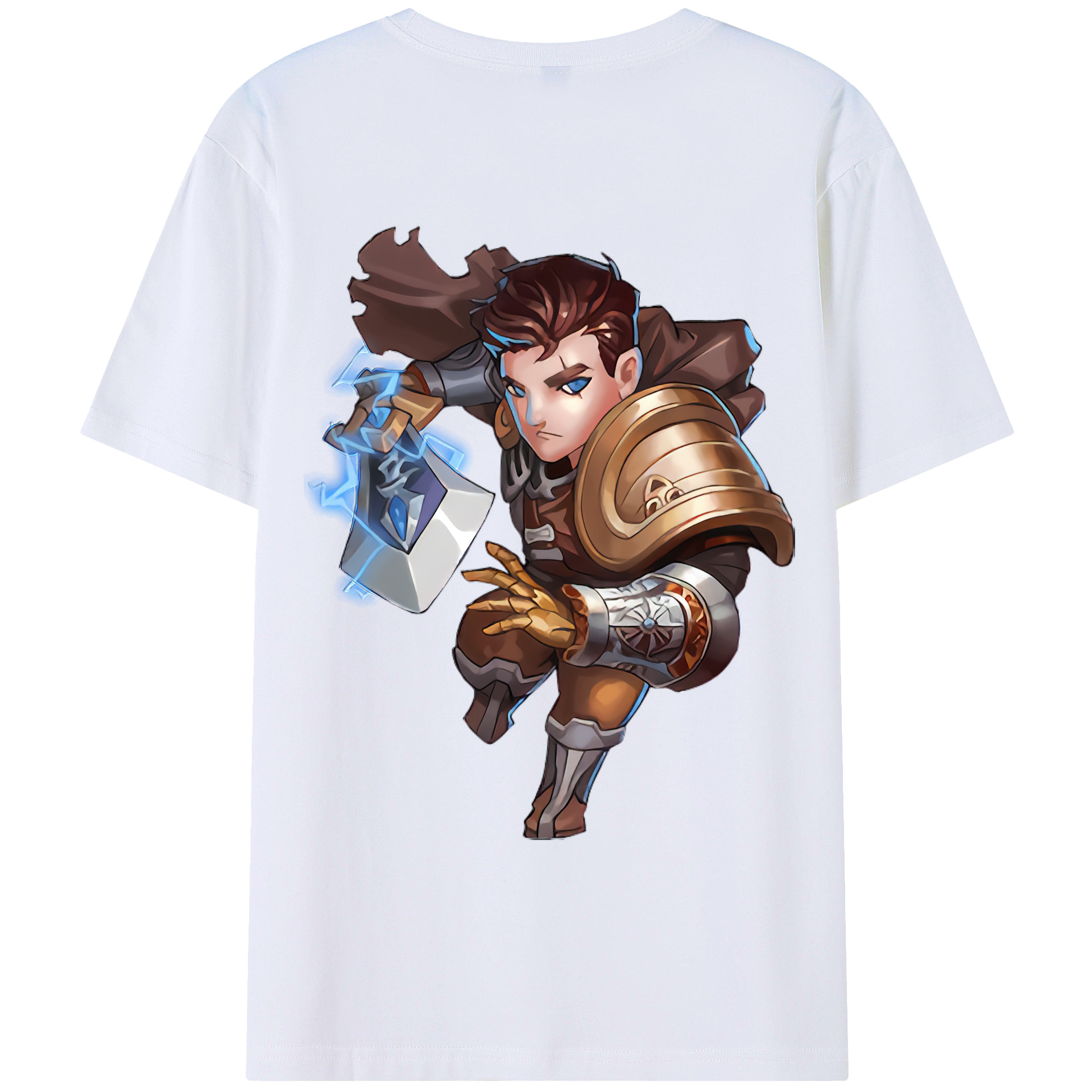 （画像用） リーグ・オブ・レジェンド League of Legends LOL 綿100％ メンズ半袖Tシャツ（バックプリント） 通気性