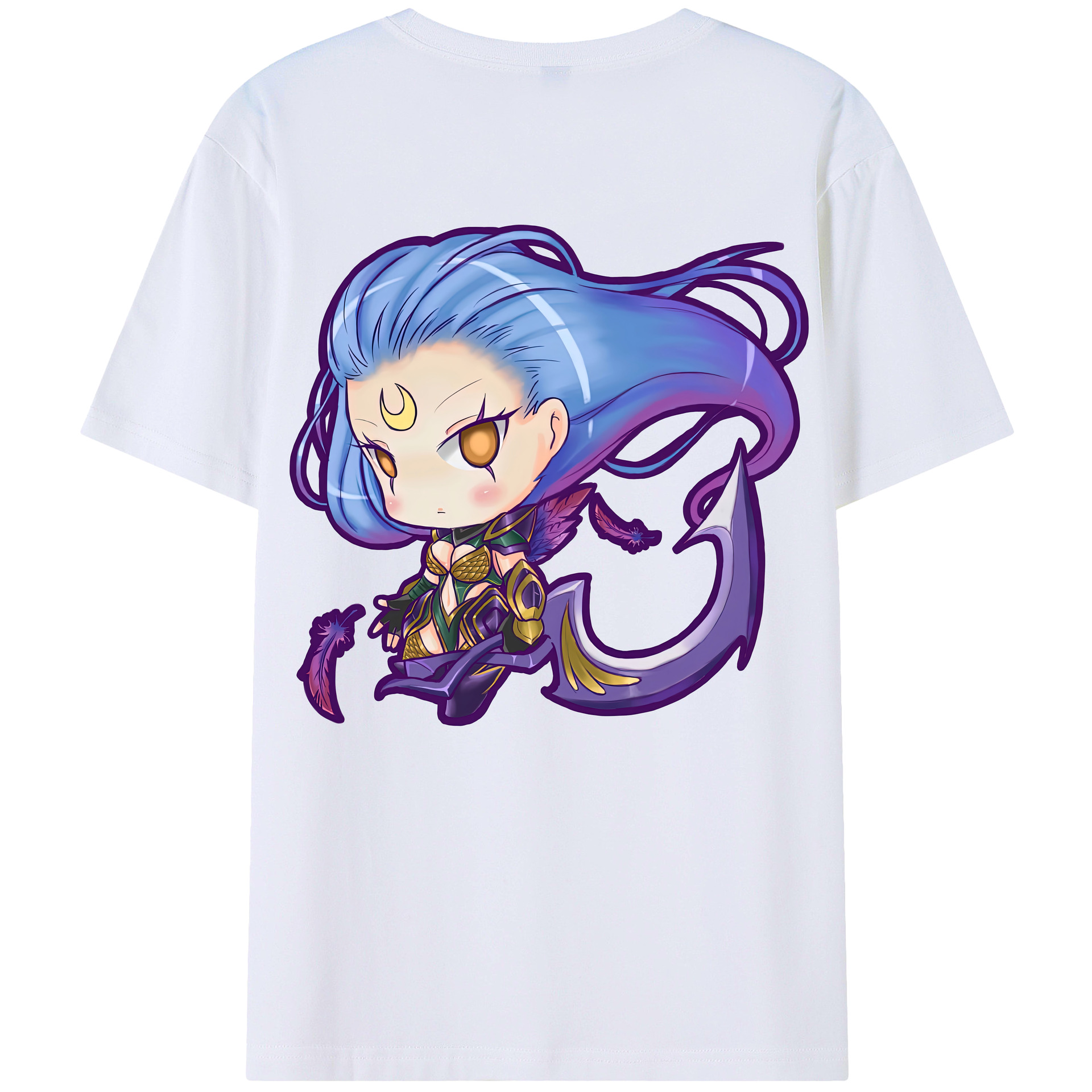 （画像用） リーグ・オブ・レジェンド League of Legends LOL 綿100％ メンズ半袖Tシャツ（バックプリント） 通気性