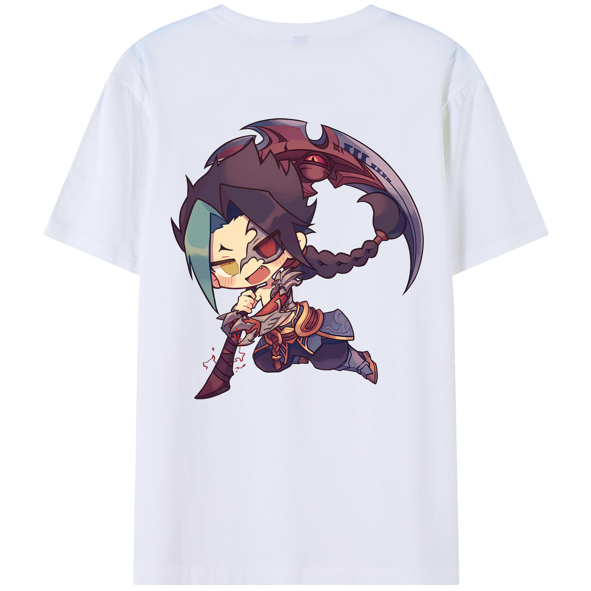 （画像用） リーグ・オブ・レジェンド League of Legends LOL 綿100％ メンズ半袖Tシャツ（バックプリント） 通気性