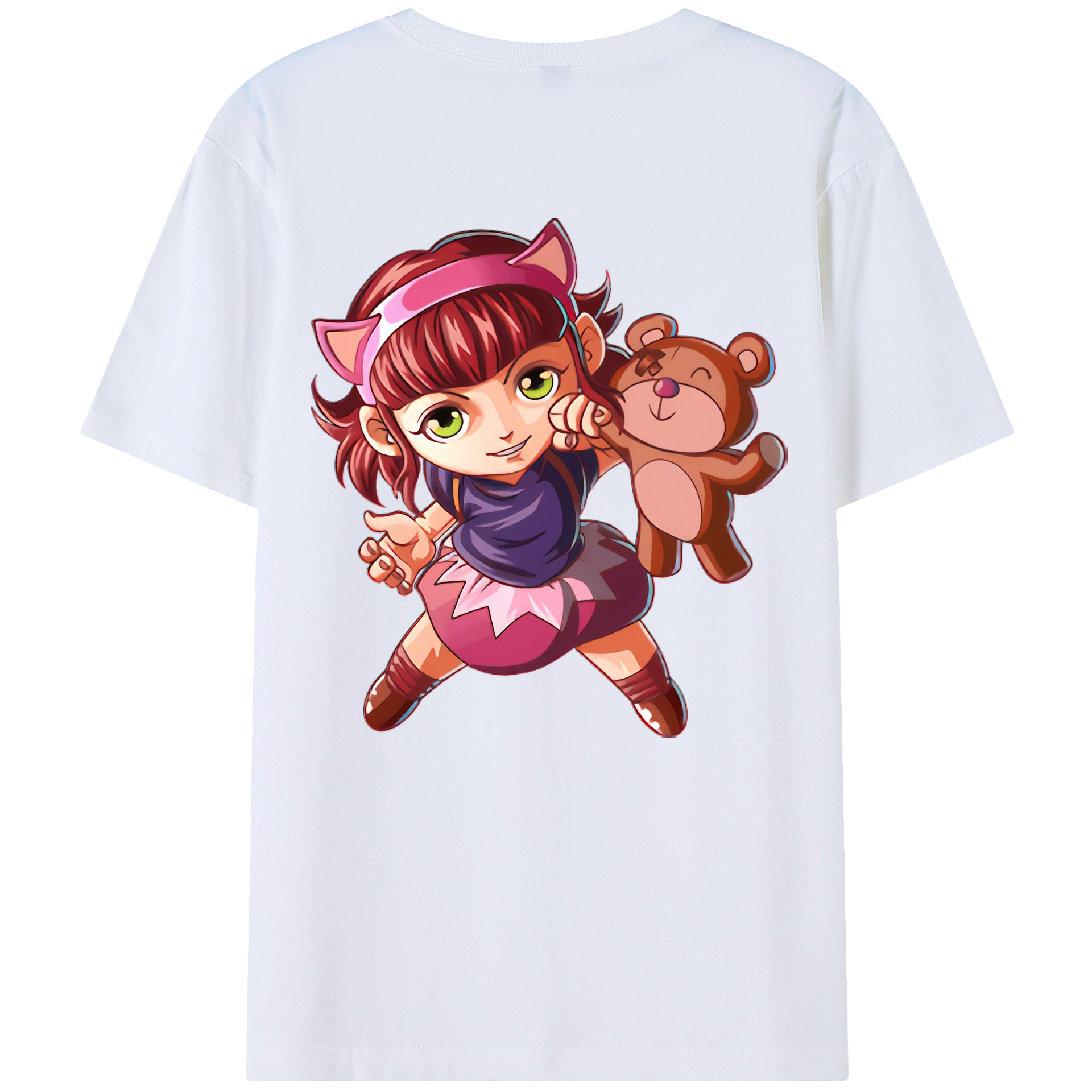 （画像用） リーグ・オブ・レジェンド League of Legends LOL 綿100％ メンズ半袖Tシャツ（バックプリント） 通気性