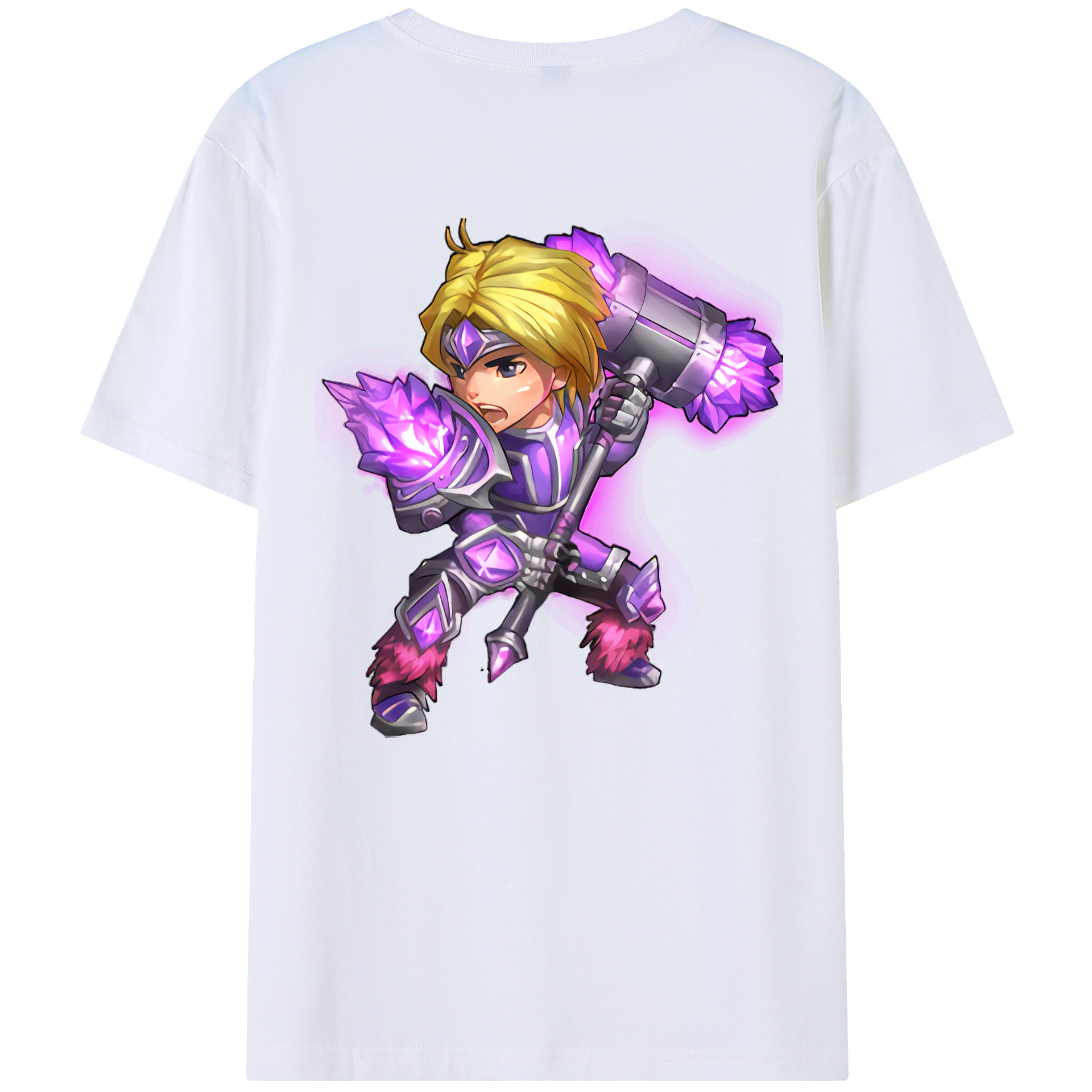 （画像用） リーグ・オブ・レジェンド League of Legends LOL 綿100％ メンズ半袖Tシャツ（バックプリント） 通気性