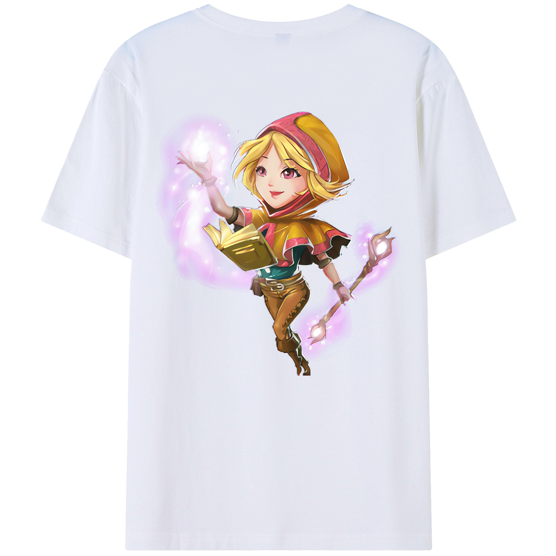 （画像用） リーグ・オブ・レジェンド League of Legends LOL 綿100％ メンズ半袖Tシャツ（バックプリント） 通気性