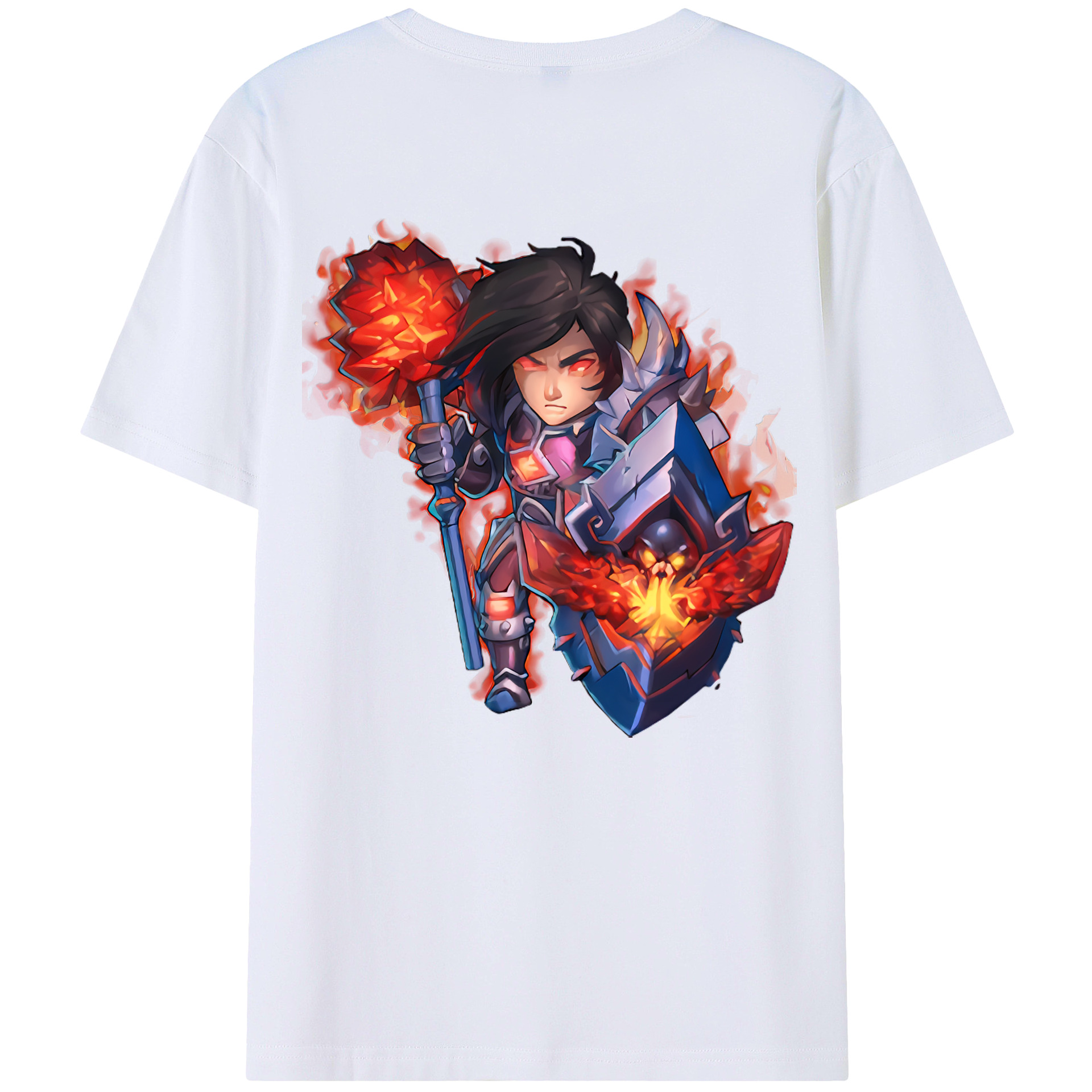 （画像用） リーグ・オブ・レジェンド League of Legends LOL 綿100％ メンズ半袖Tシャツ（バックプリント） 通気性