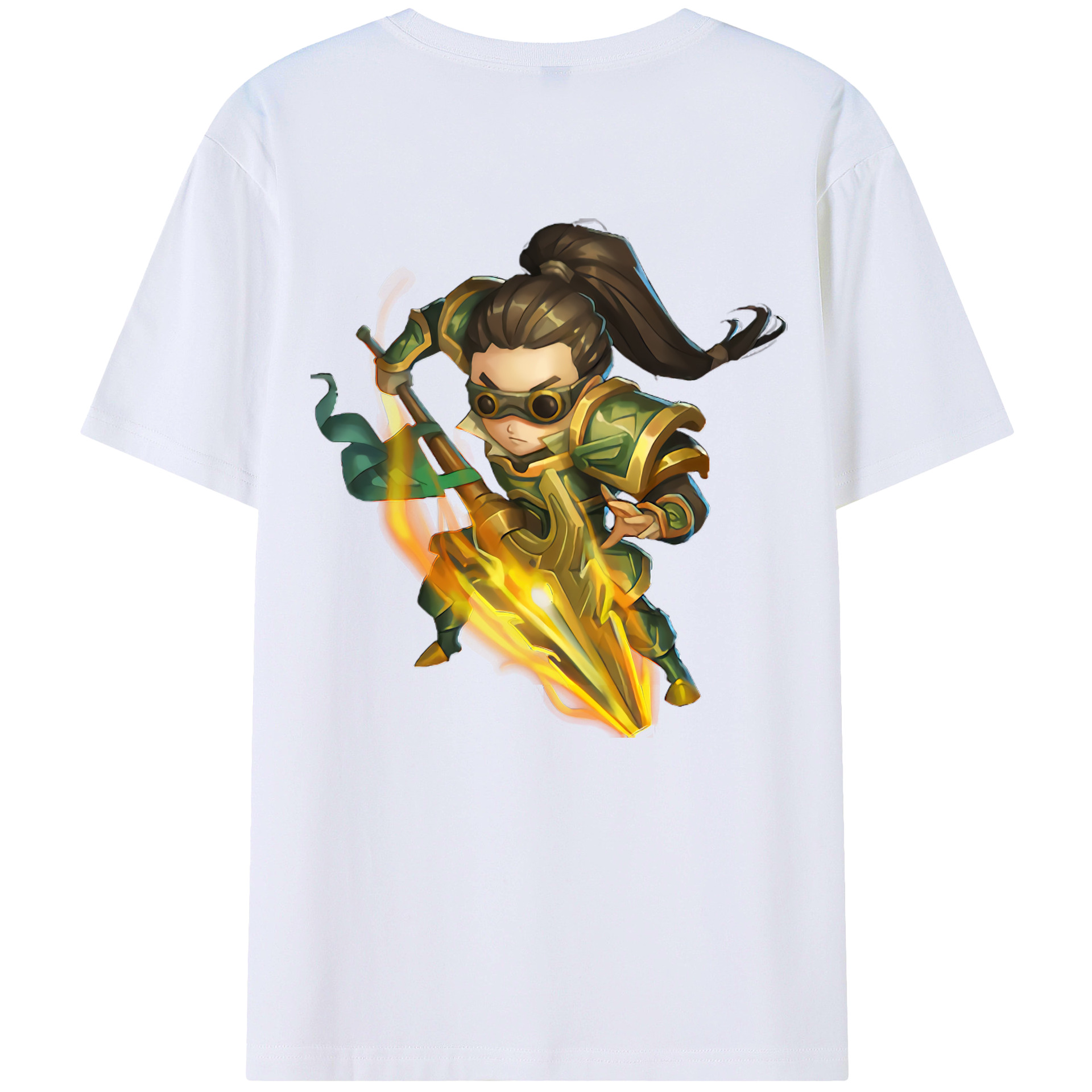 （画像用） リーグ・オブ・レジェンド League of Legends LOL 綿100％ メンズ半袖Tシャツ（バックプリント） 通気性