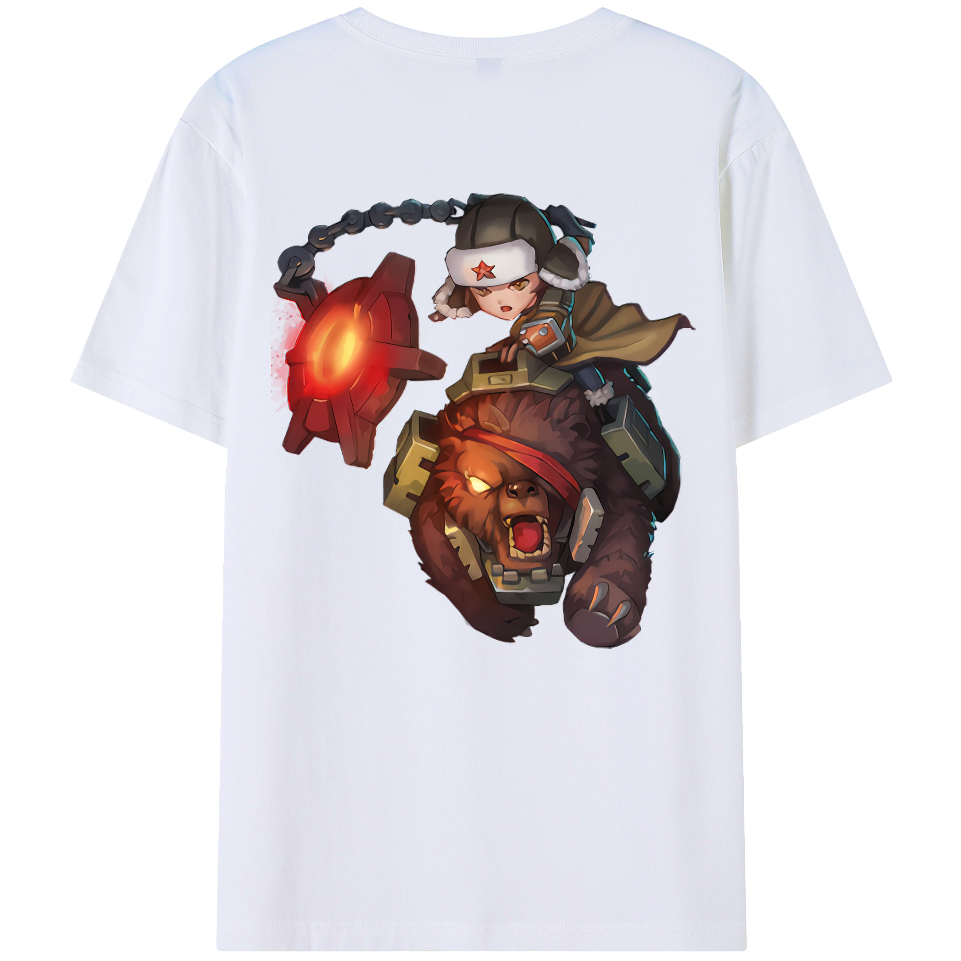 （画像用） リーグ・オブ・レジェンド League of Legends LOL 綿100％ メンズ半袖Tシャツ（バックプリント） 通気性