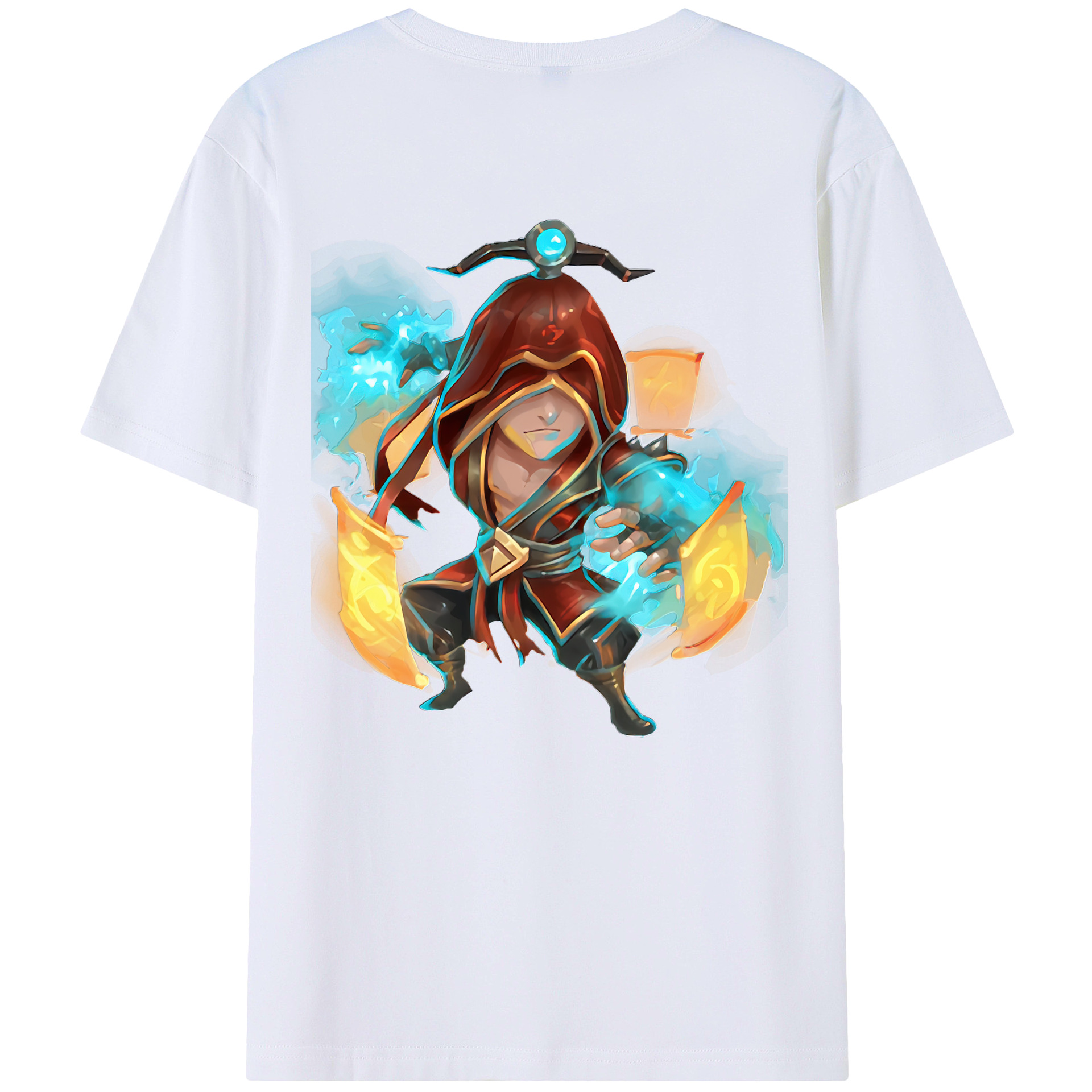 （画像用） リーグ・オブ・レジェンド League of Legends LOL 綿100％ メンズ半袖Tシャツ（バックプリント） 通気性
