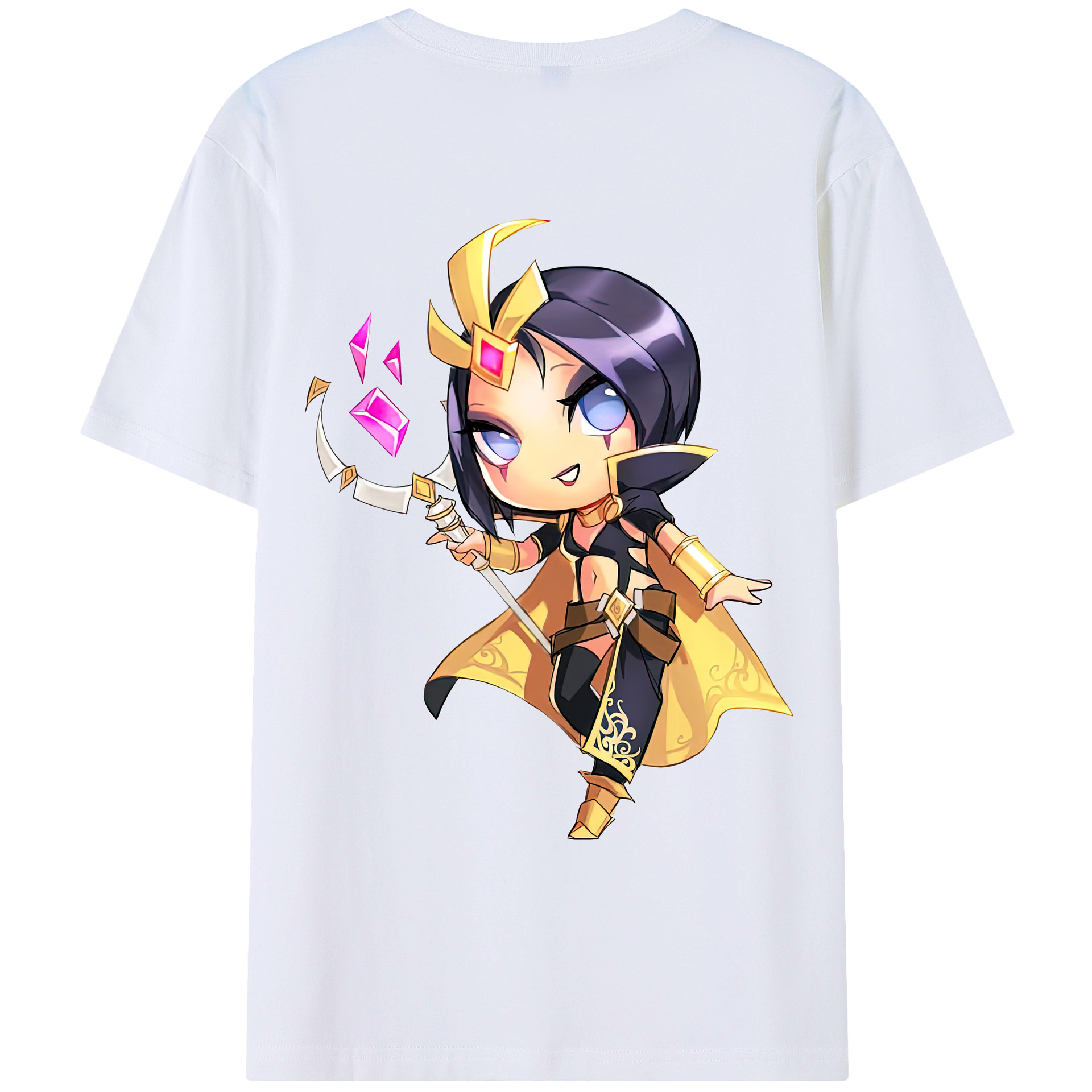 （画像用） リーグ・オブ・レジェンド League of Legends LOL 綿100％ メンズ半袖Tシャツ（バックプリント） 通気性