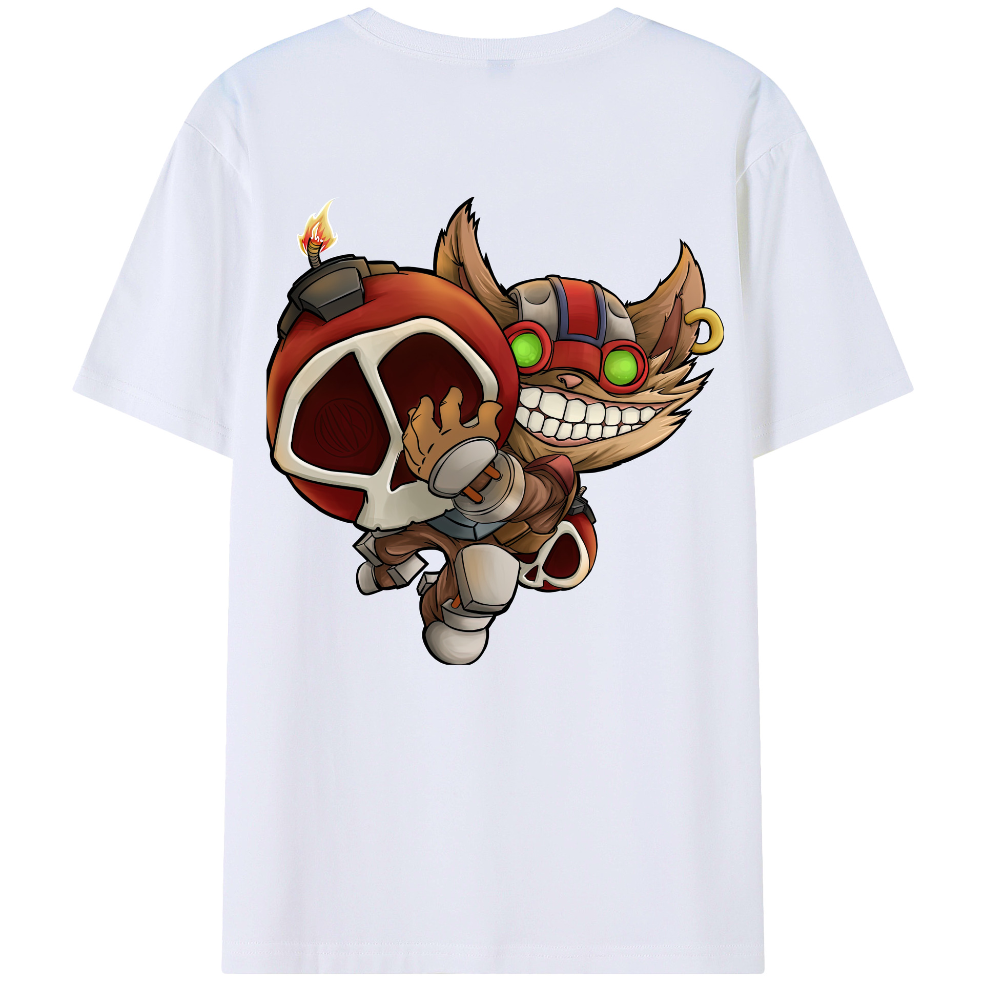 （画像用） リーグ・オブ・レジェンド League of Legends LOL 綿100％ メンズ半袖Tシャツ（バックプリント） 通気性