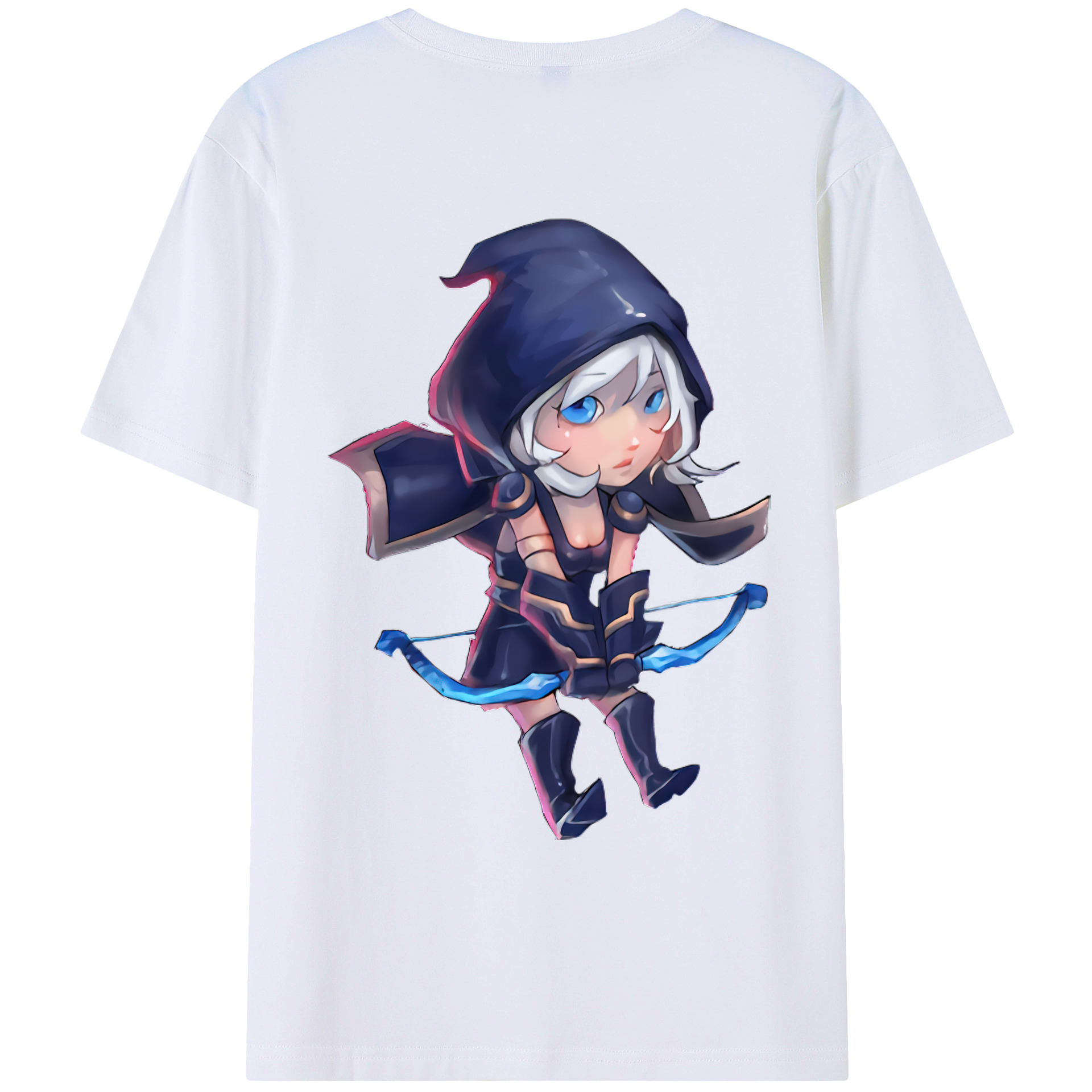 （画像用） リーグ・オブ・レジェンド League of Legends LOL 綿100％ メンズ半袖Tシャツ（バックプリント） 通気性