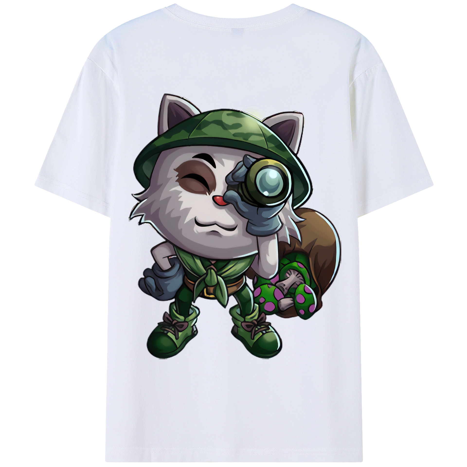 （画像用） リーグ・オブ・レジェンド League of Legends LOL 綿100％ メンズ半袖Tシャツ（バックプリント） 通気性
