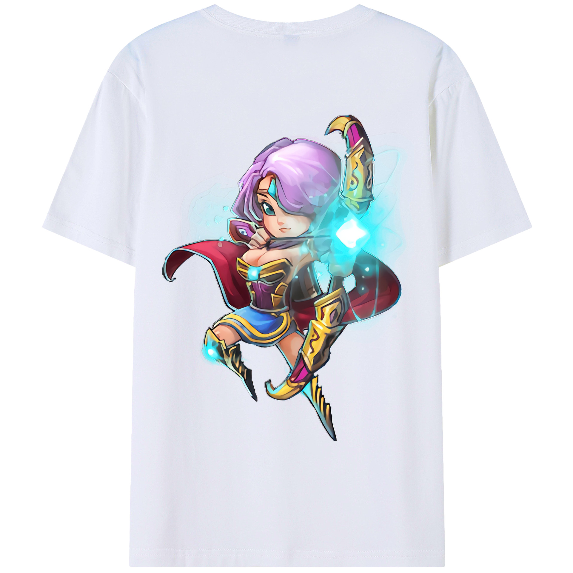 （画像用） リーグ・オブ・レジェンド League of Legends LOL 綿100％ メンズ半袖Tシャツ（バックプリント） 通気性