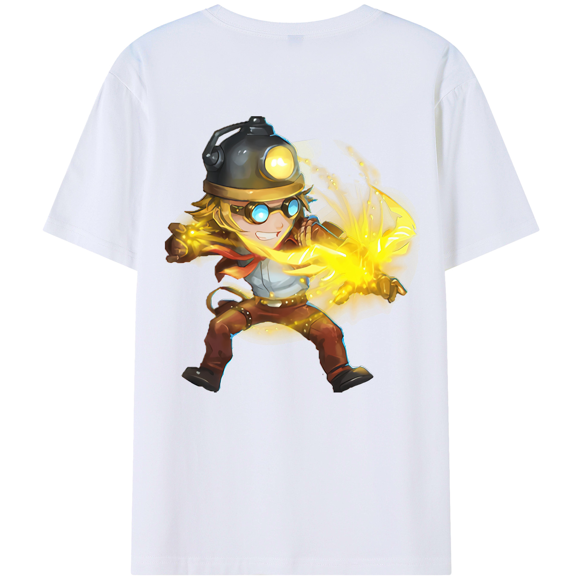 （画像用） リーグ・オブ・レジェンド League of Legends LOL 綿100％ メンズ半袖Tシャツ（バックプリント） 通気性