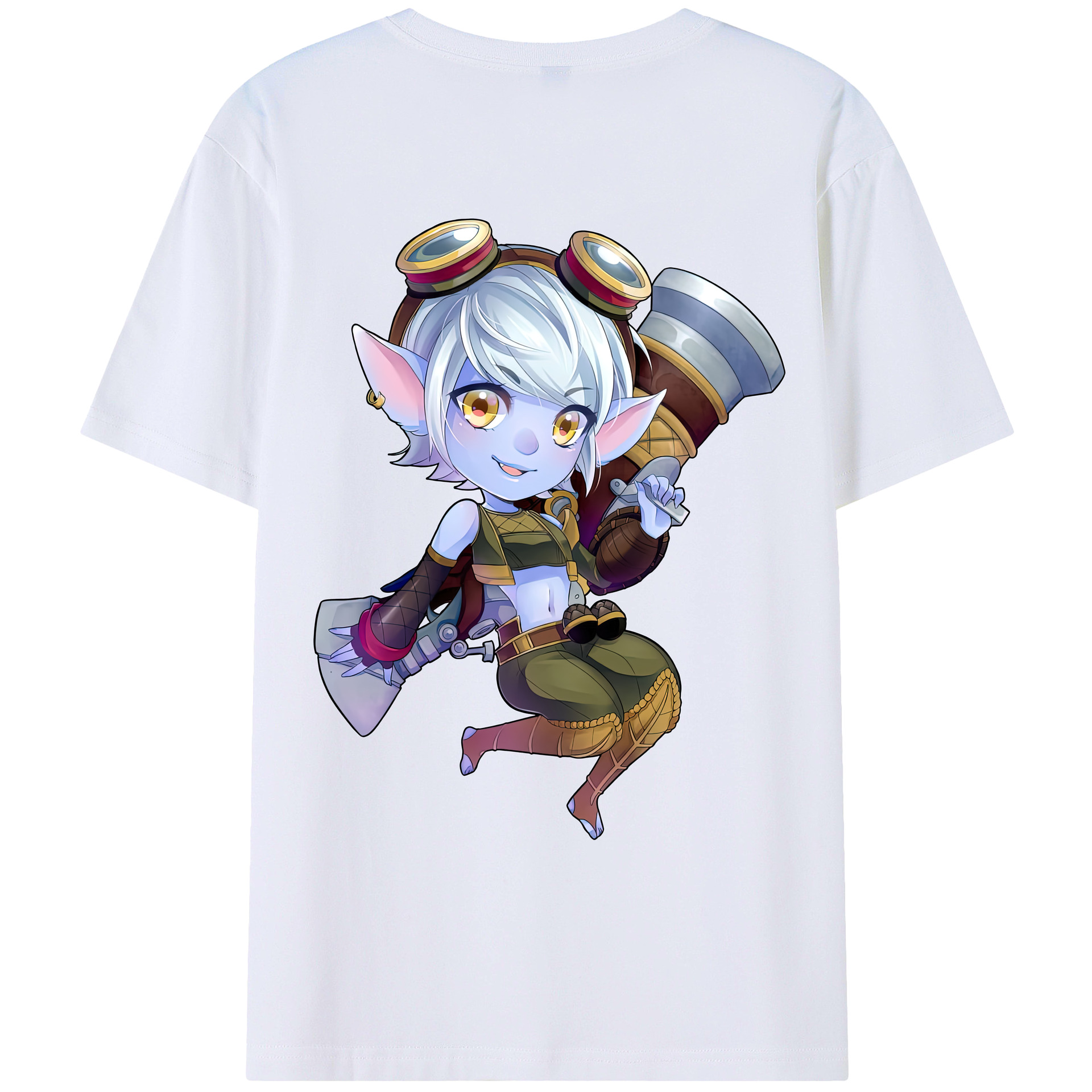 （画像用） リーグ・オブ・レジェンド League of Legends LOL 綿100％ メンズ半袖Tシャツ（バックプリント） 通気性