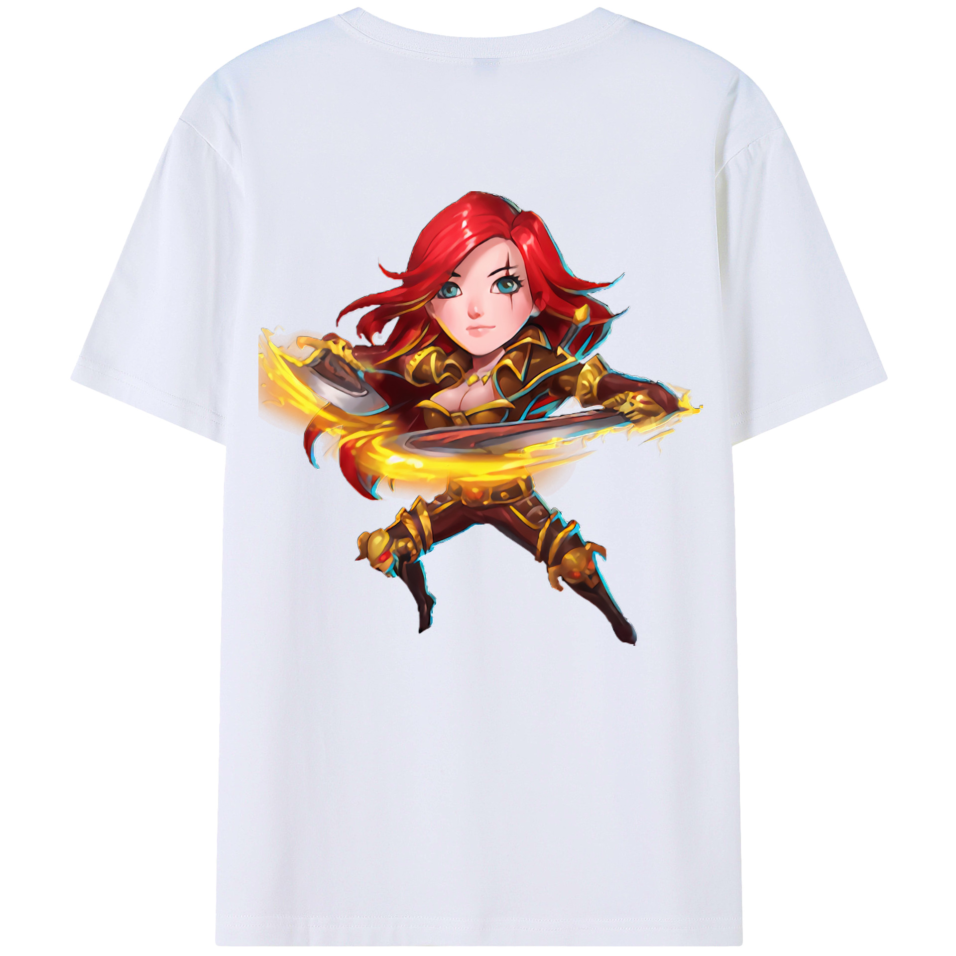 （画像用） リーグ・オブ・レジェンド League of Legends LOL 綿100％ メンズ半袖Tシャツ（バックプリント） 通気性