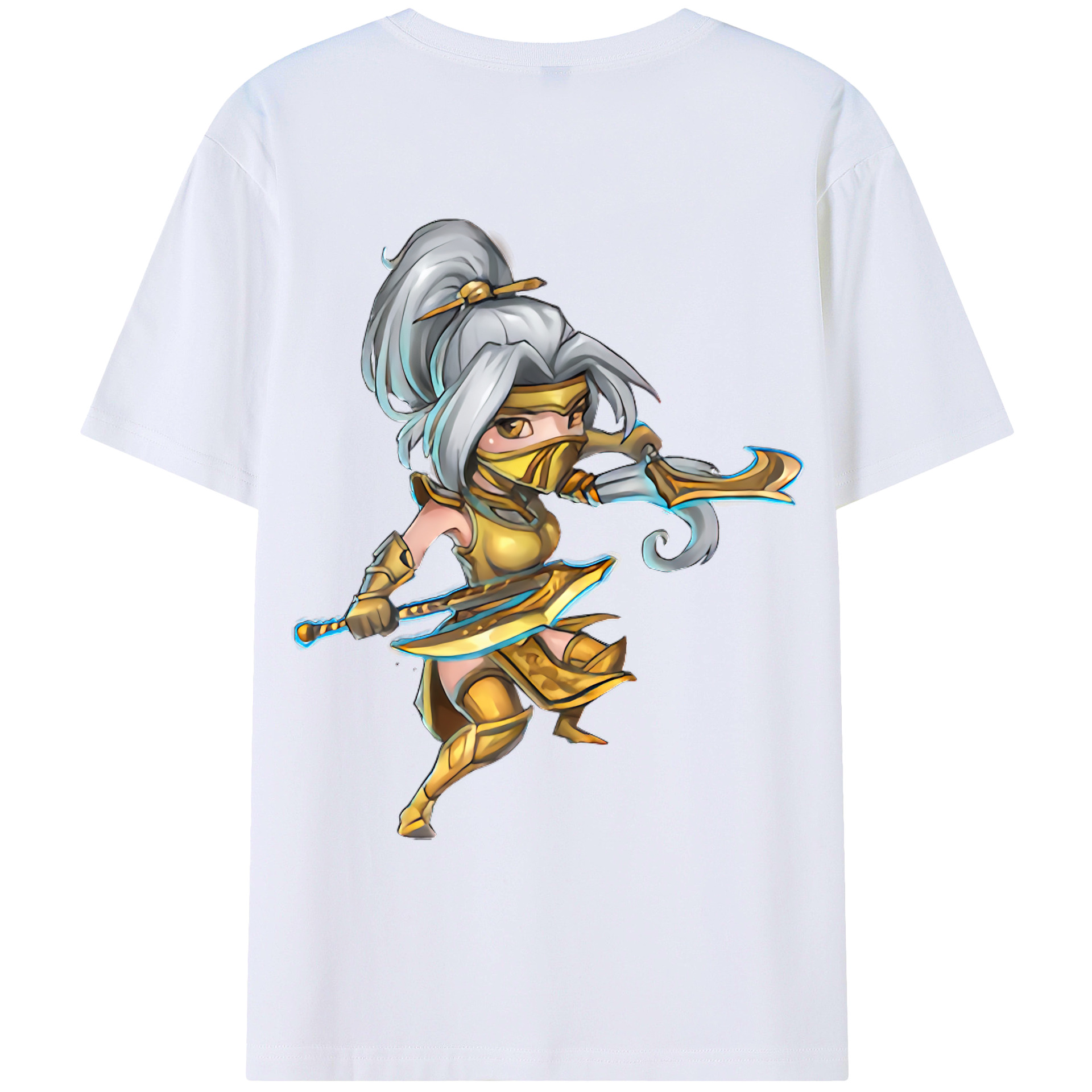 （画像用） リーグ・オブ・レジェンド League of Legends LOL 綿100％ メンズ半袖Tシャツ（バックプリント） 通気性