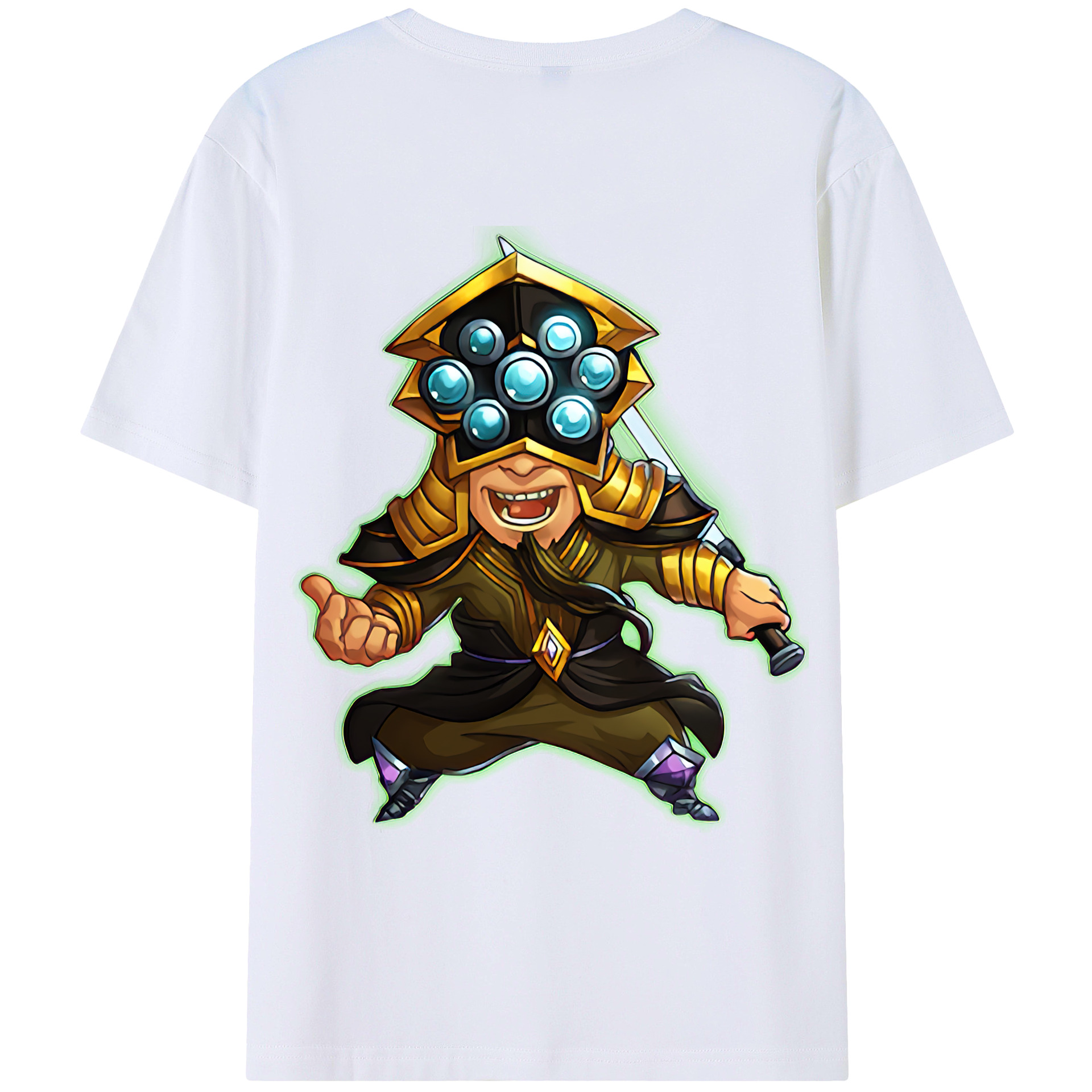 （画像用） リーグ・オブ・レジェンド League of Legends LOL 綿100％ メンズ半袖Tシャツ（バックプリント） 通気性