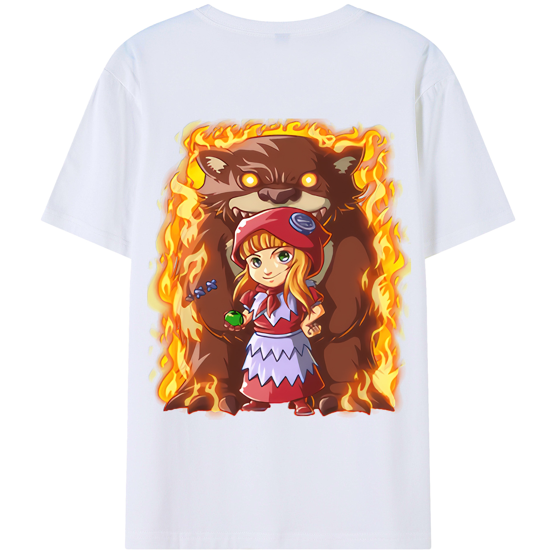 （画像用） リーグ・オブ・レジェンド League of Legends LOL 綿100％ メンズ半袖Tシャツ（バックプリント） 通気性