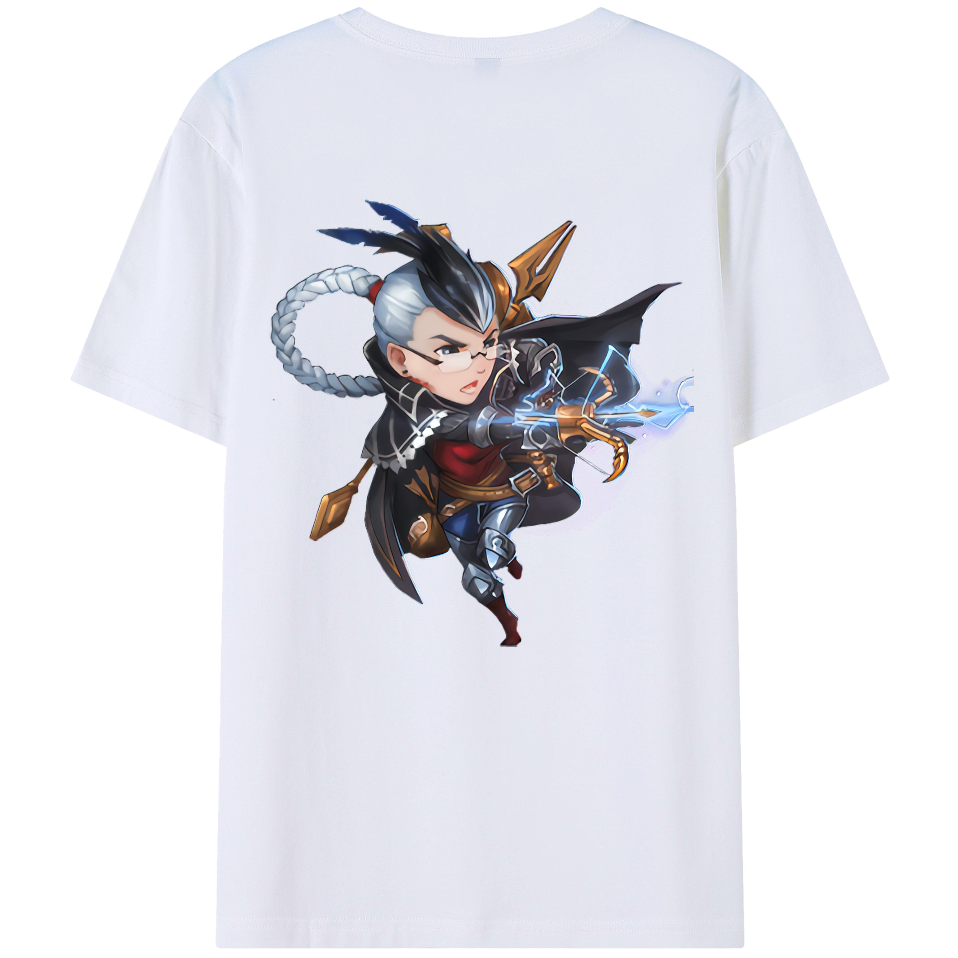 （画像用） リーグ・オブ・レジェンド League of Legends LOL 綿100％ メンズ半袖Tシャツ（バックプリント） 通気性
