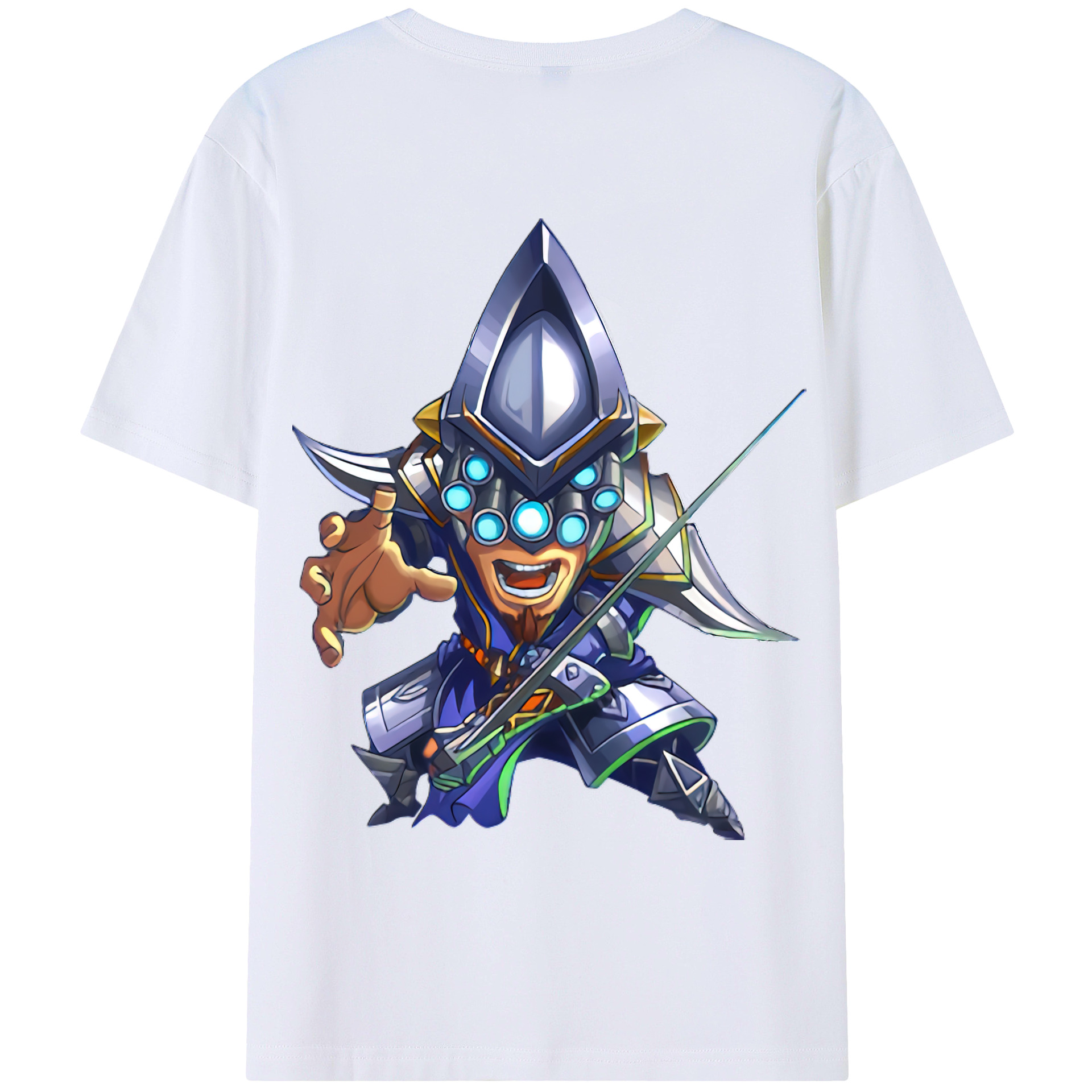 （画像用） リーグ・オブ・レジェンド League of Legends LOL 綿100％ メンズ半袖Tシャツ（バックプリント） 通気性
