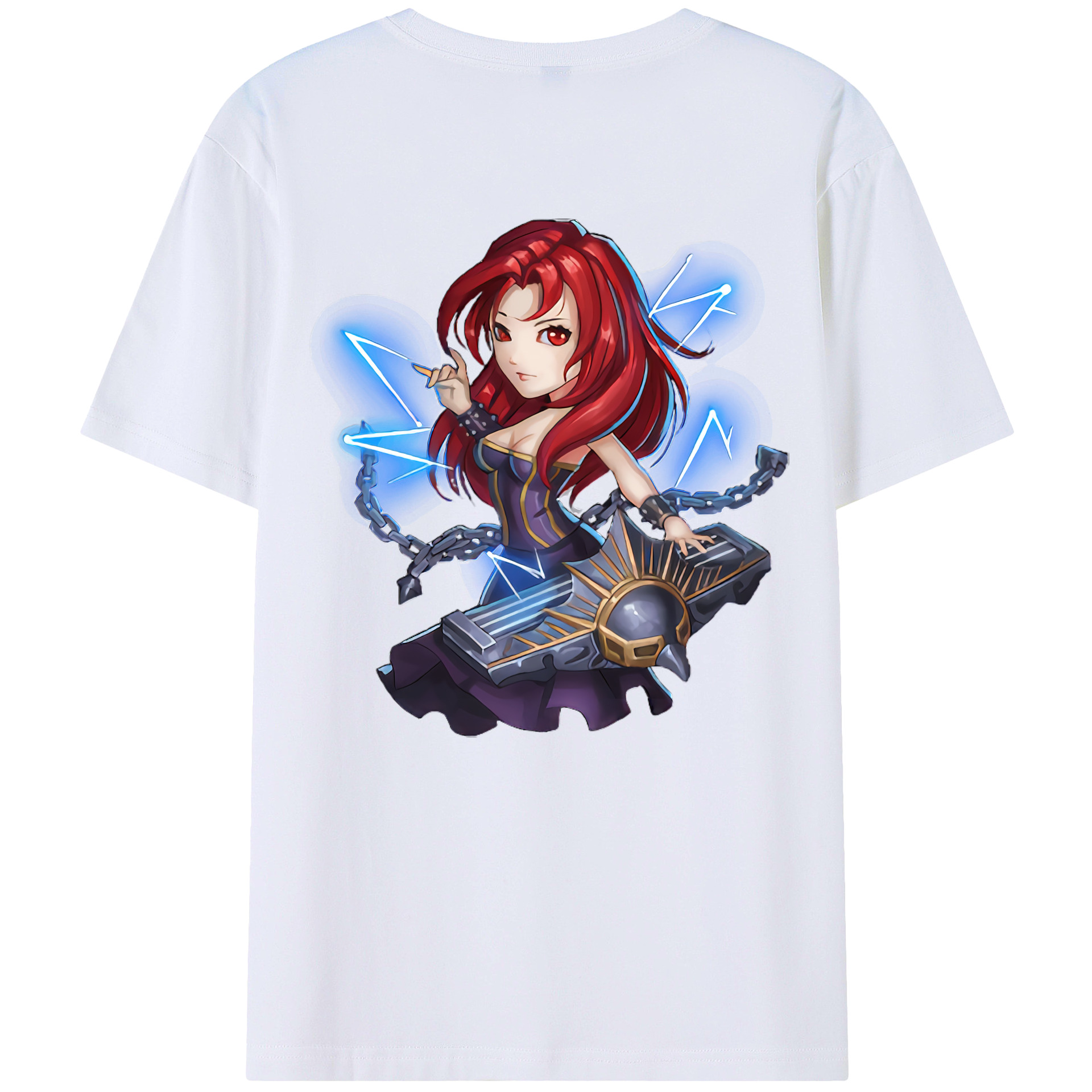 （画像用） リーグ・オブ・レジェンド League of Legends LOL 綿100％ メンズ半袖Tシャツ（バックプリント） 通気性