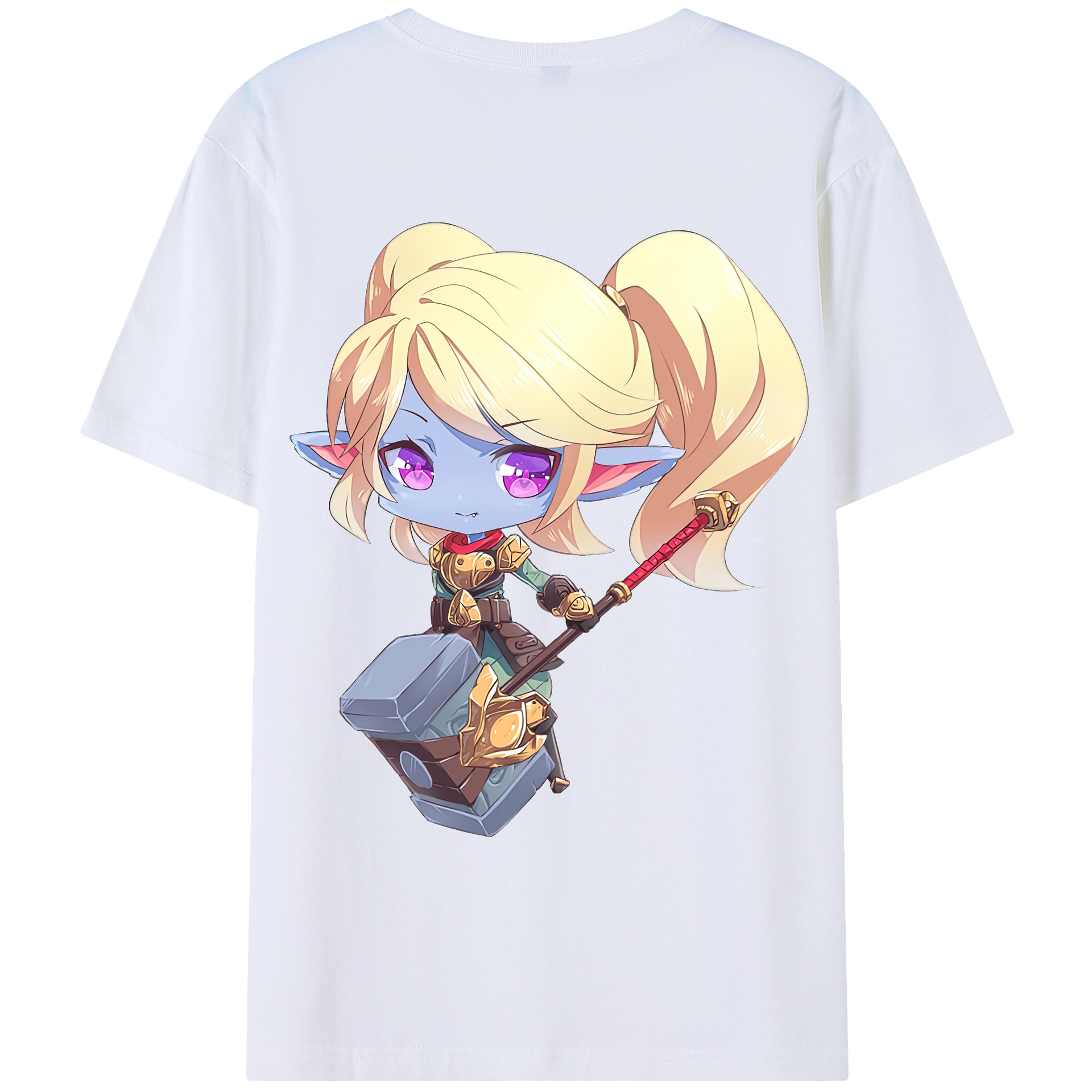 （画像用） リーグ・オブ・レジェンド League of Legends LOL 綿100％ メンズ半袖Tシャツ（バックプリント） 通気性