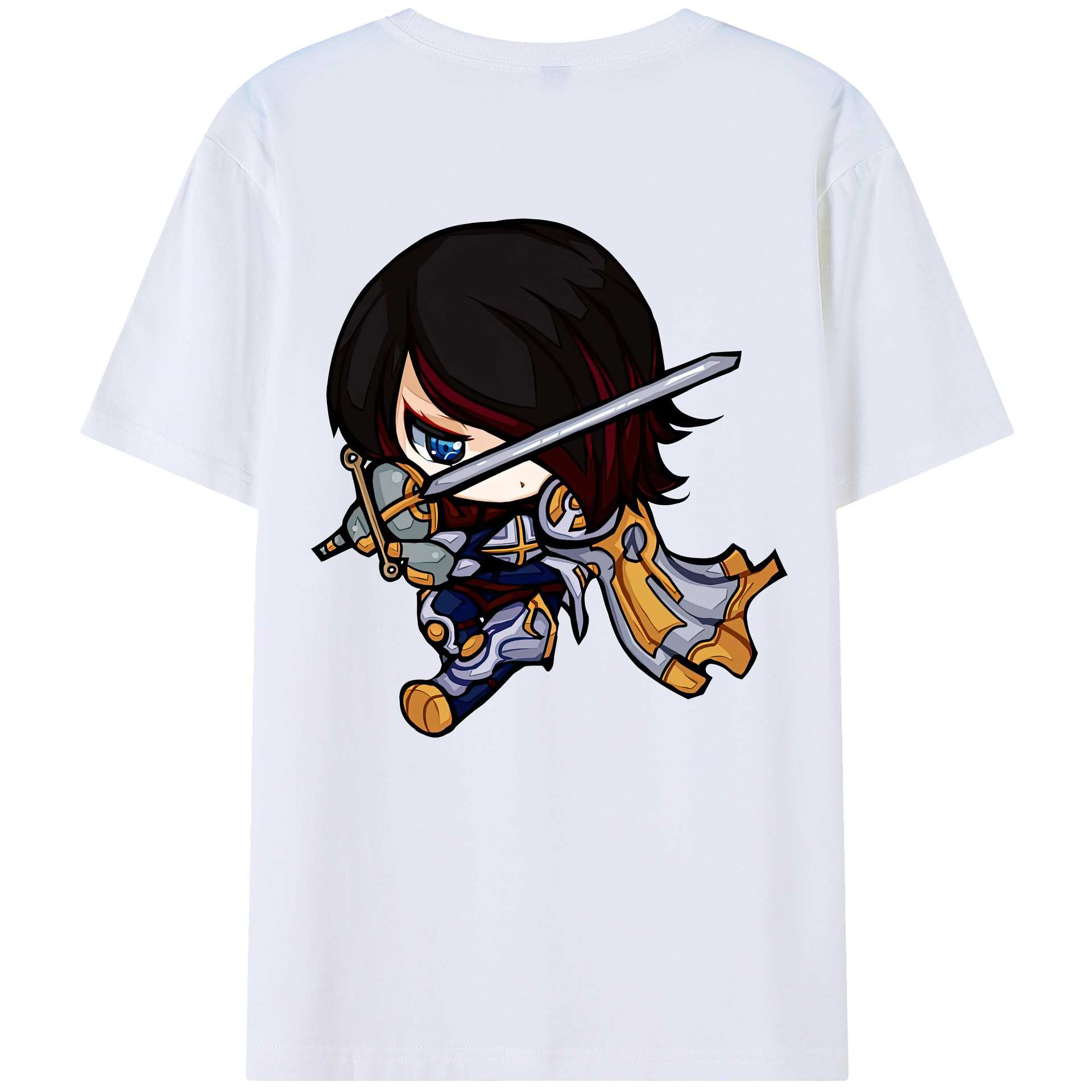 リーグ・オブ・レジェンド League of Legends LOL 綿100％ メンズ半袖Tシャツ（バックプリント） 通気性