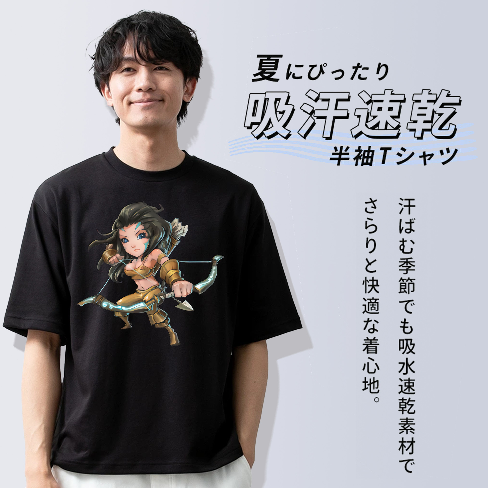 リーグ・オブ・レジェンド League of Legends LOL 綿100％ メンズ半袖Tシャツ｜肌触りやわらか＆通気性