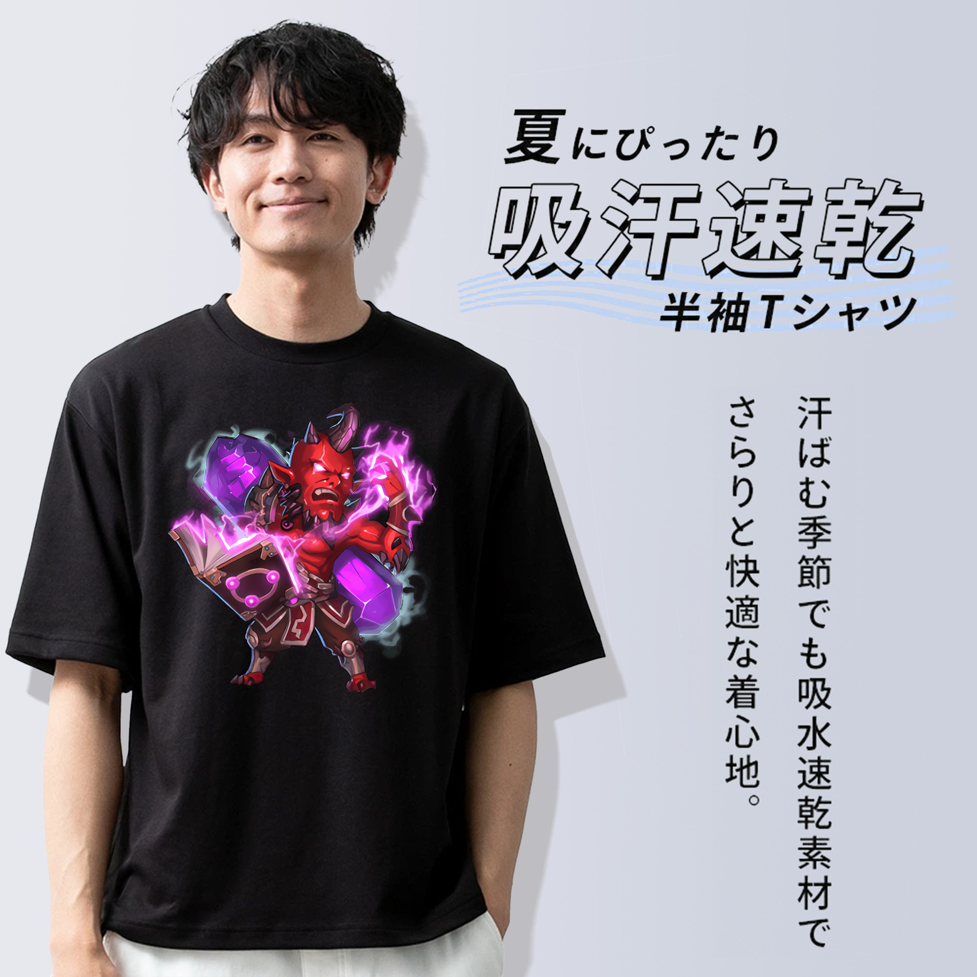リーグ・オブ・レジェンド League of Legends LOL 綿100％ メンズ半袖Tシャツ｜肌触りやわらか＆通気性