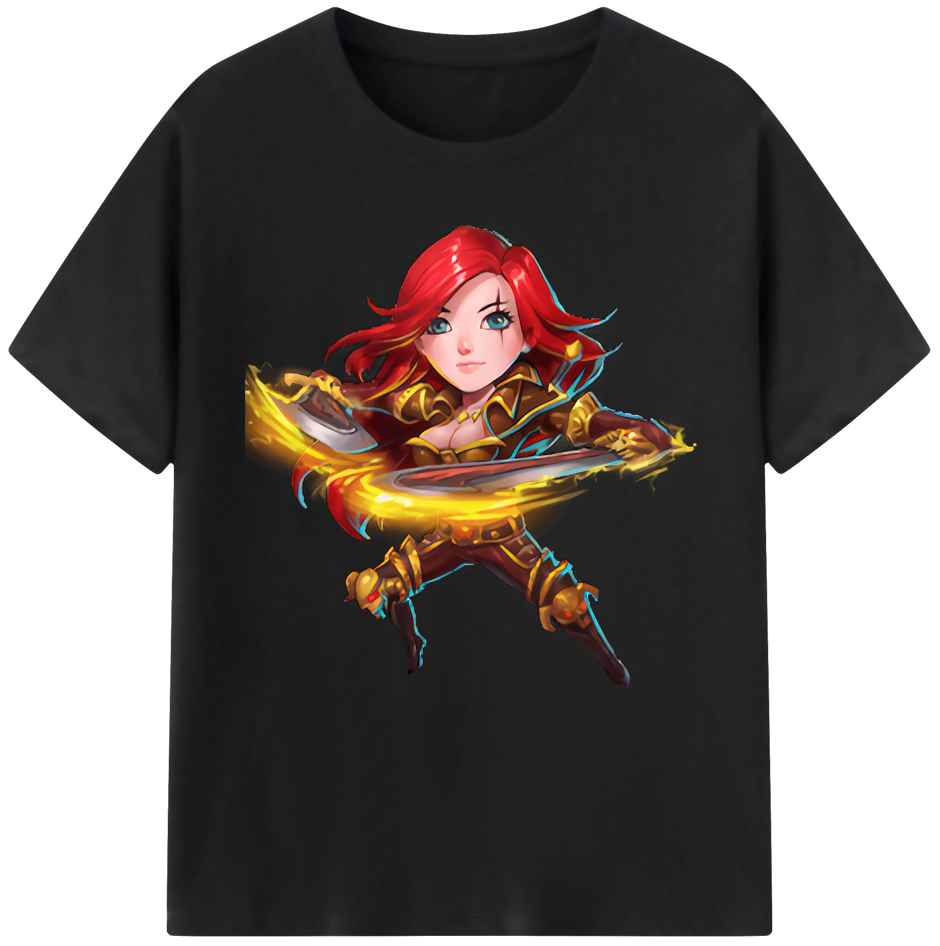 （画像用） リーグ・オブ・レジェンド League of Legends LOL レディースカジュアルプリントTシャツ（綿100％）