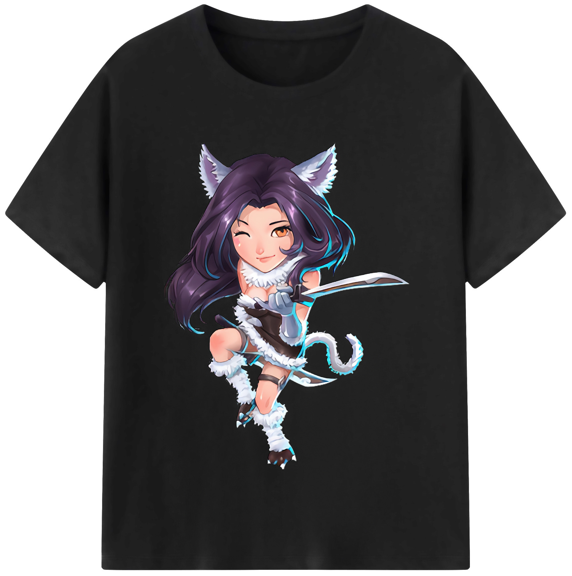 （画像用） リーグ・オブ・レジェンド League of Legends LOL レディースカジュアルプリントTシャツ（綿100％）