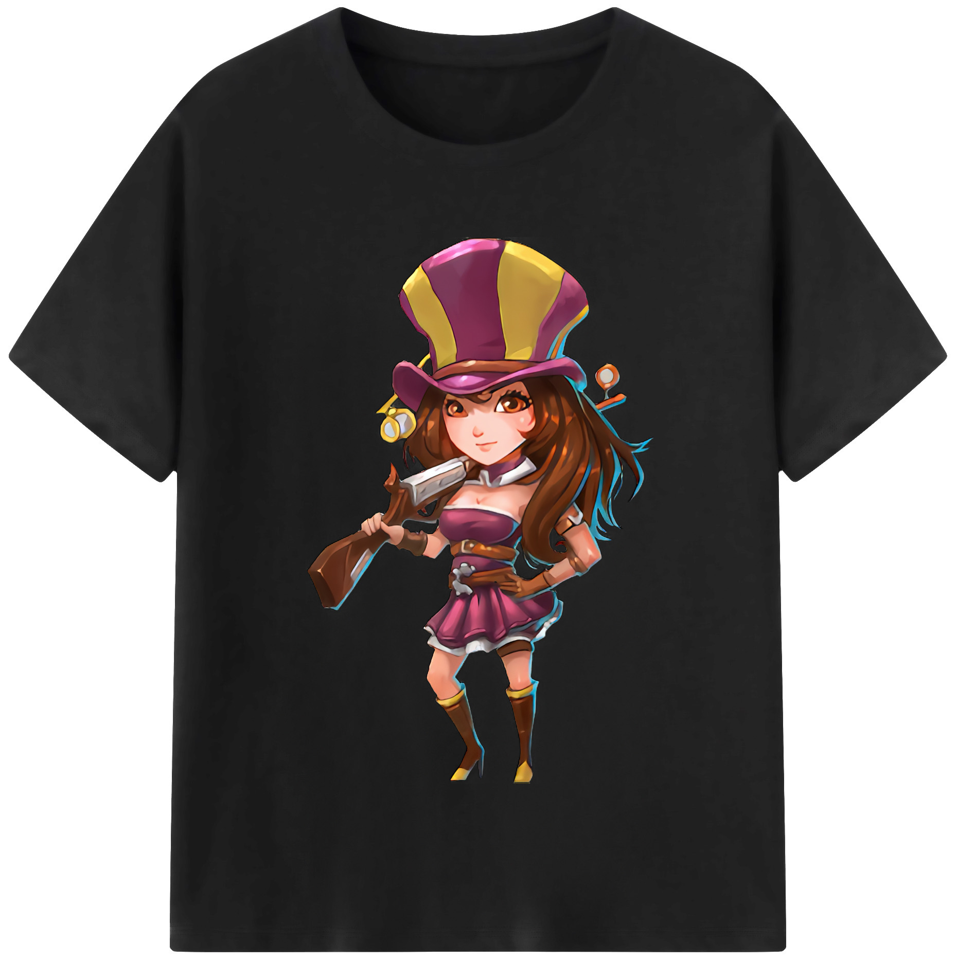 （画像用） リーグ・オブ・レジェンド League of Legends LOL レディースカジュアルプリントTシャツ（綿100％）