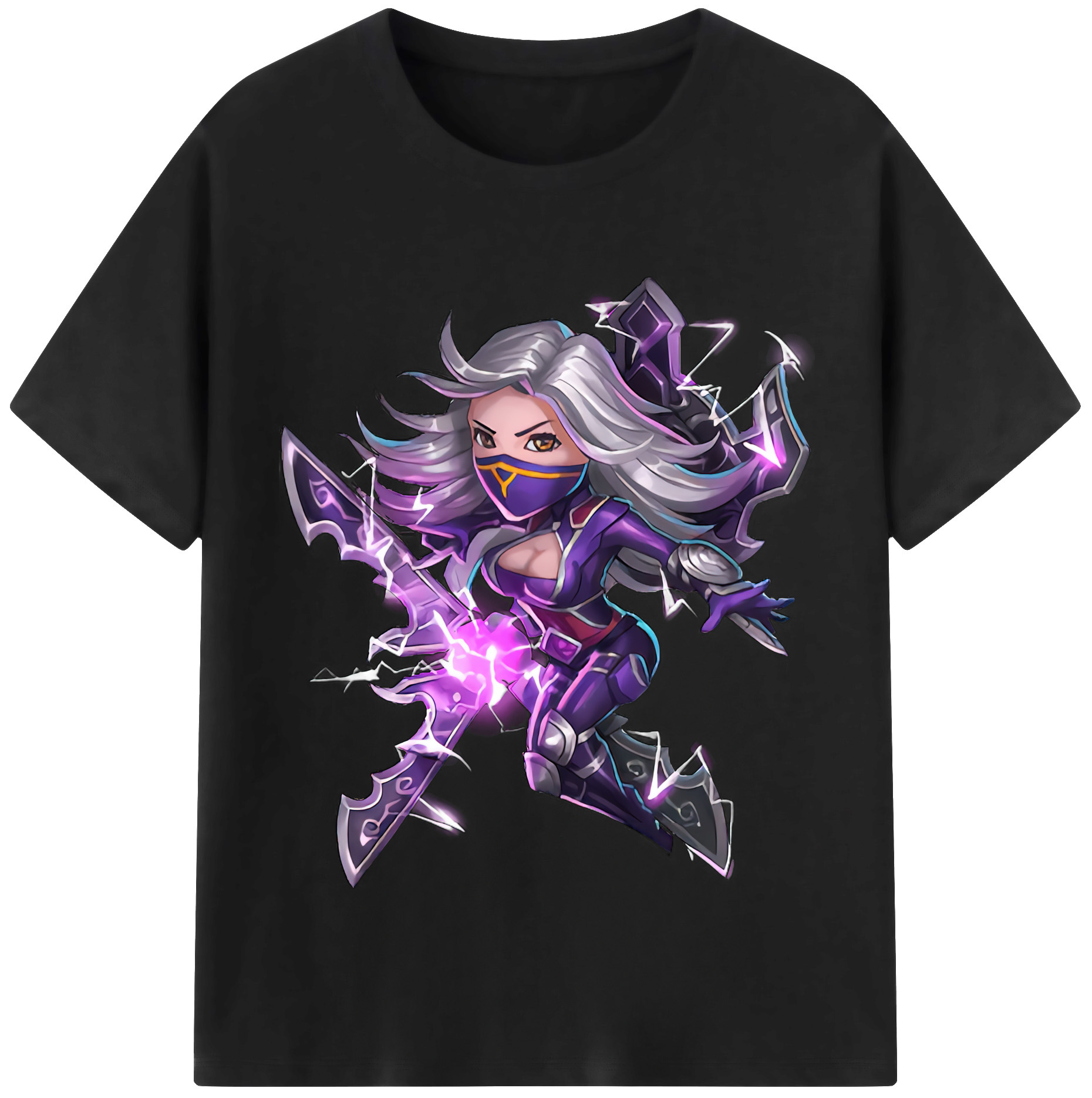 （画像用） リーグ・オブ・レジェンド League of Legends LOL レディースカジュアルプリントTシャツ（綿100％）