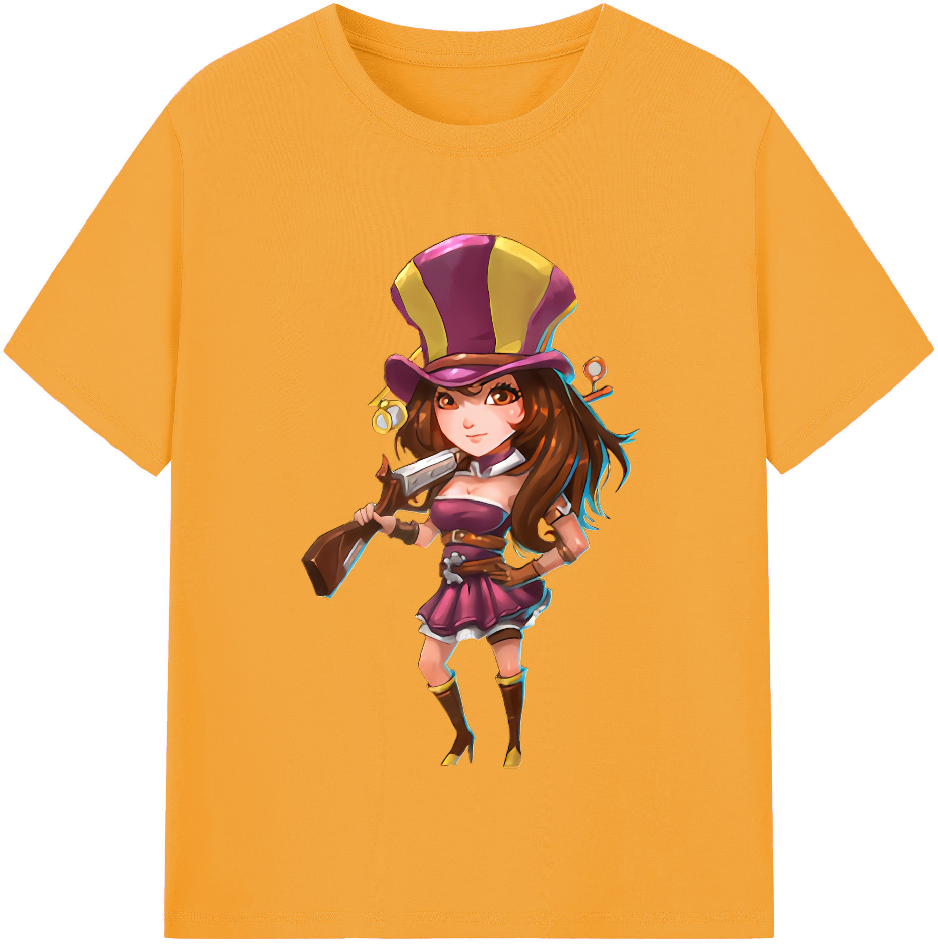 （画像用） リーグ・オブ・レジェンド League of Legends LOL レディースカジュアルプリントTシャツ（綿100％）