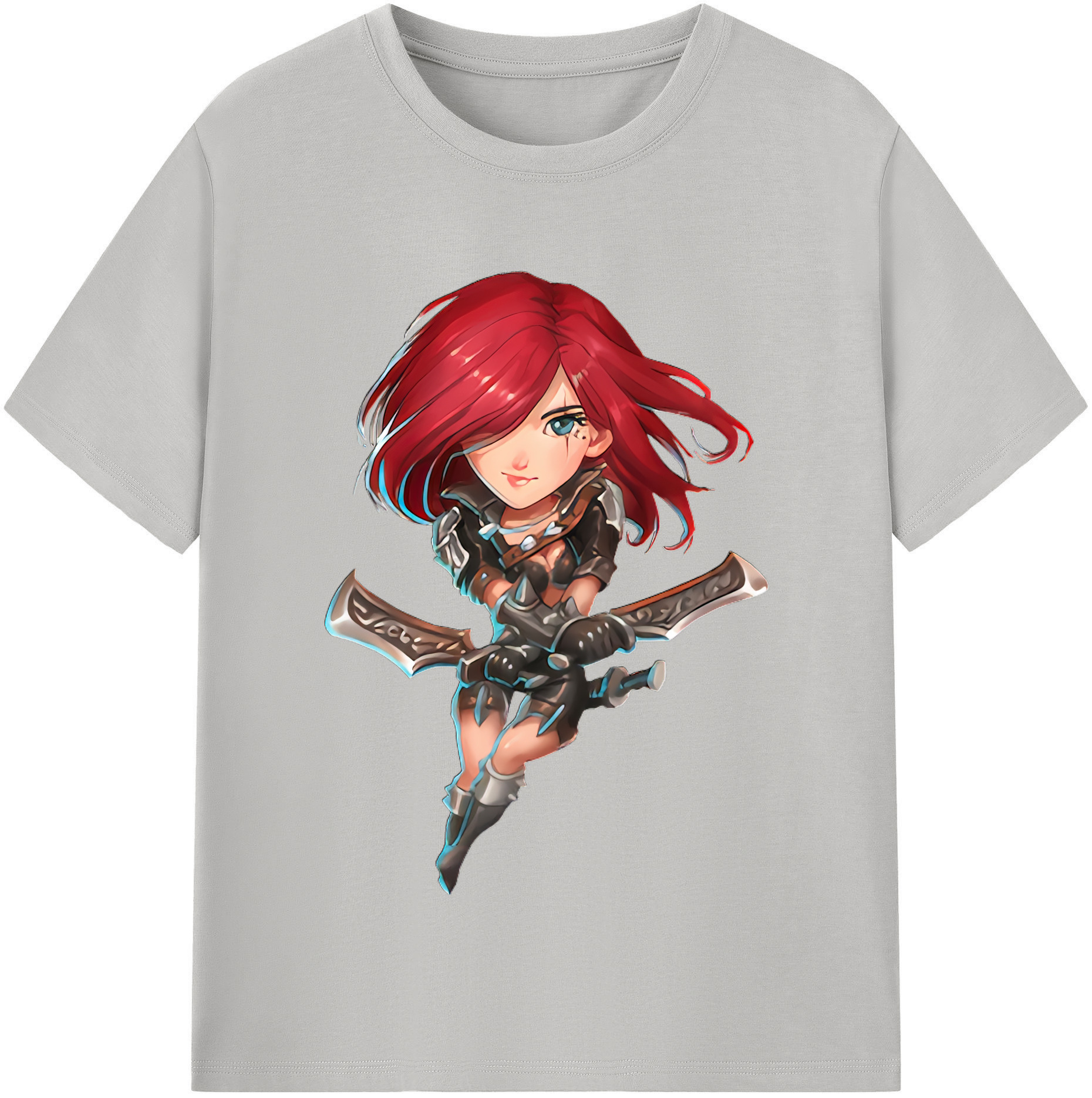 （画像用） リーグ・オブ・レジェンド League of Legends LOL レディースカジュアルプリントTシャツ（綿100％）