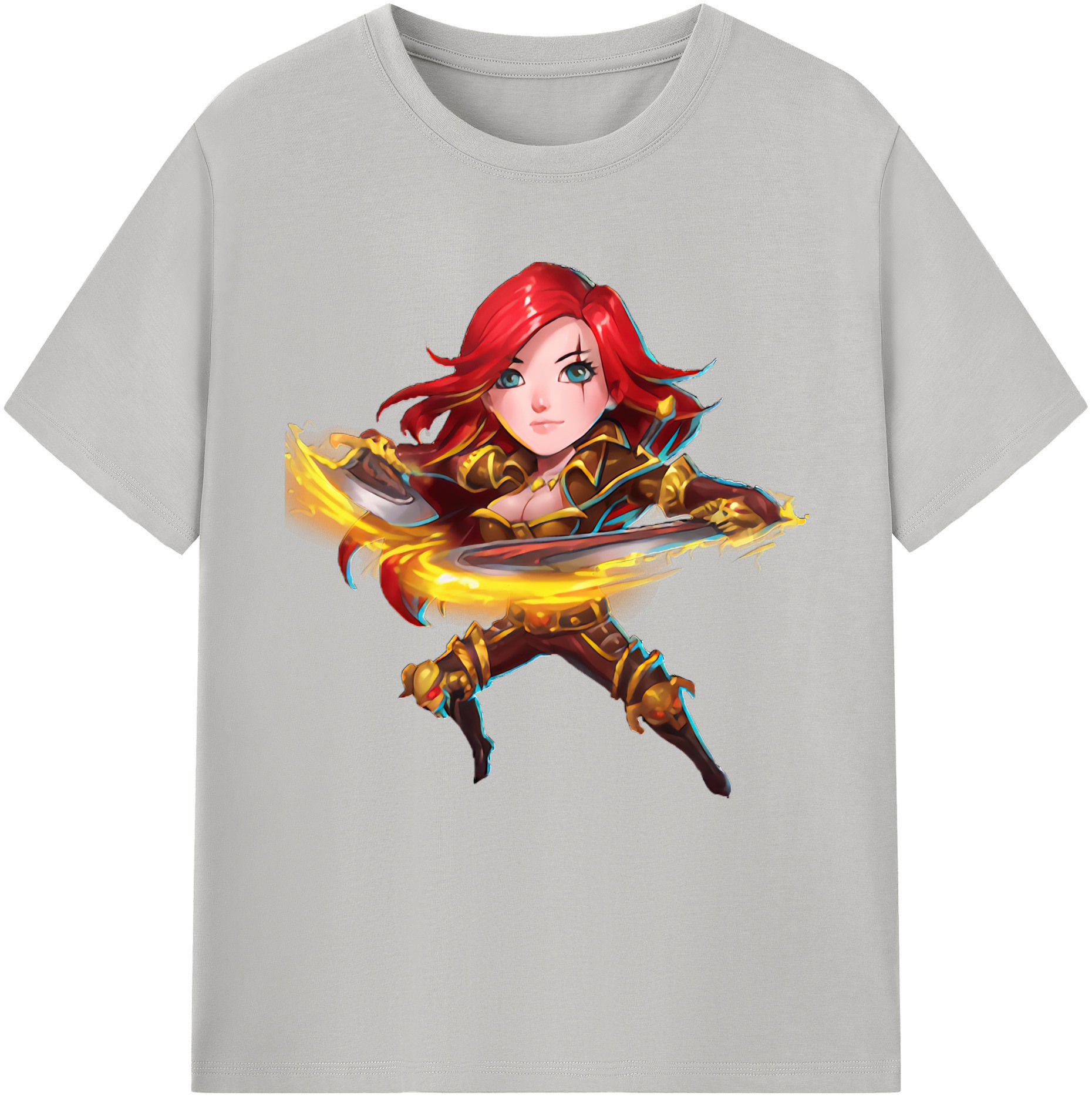 （画像用） リーグ・オブ・レジェンド League of Legends LOL レディースカジュアルプリントTシャツ（綿100％）