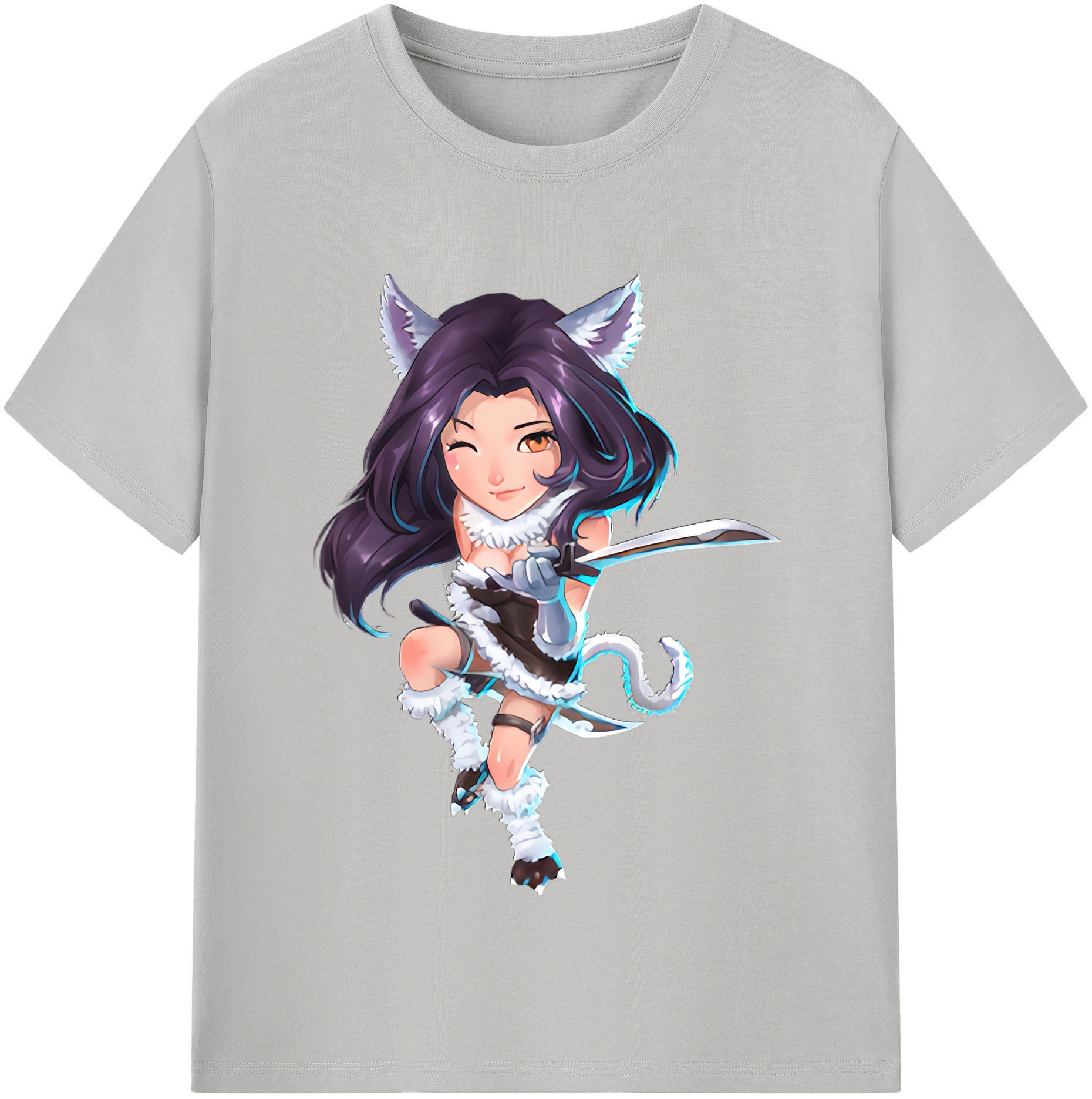 （画像用） リーグ・オブ・レジェンド League of Legends LOL レディースカジュアルプリントTシャツ（綿100％）