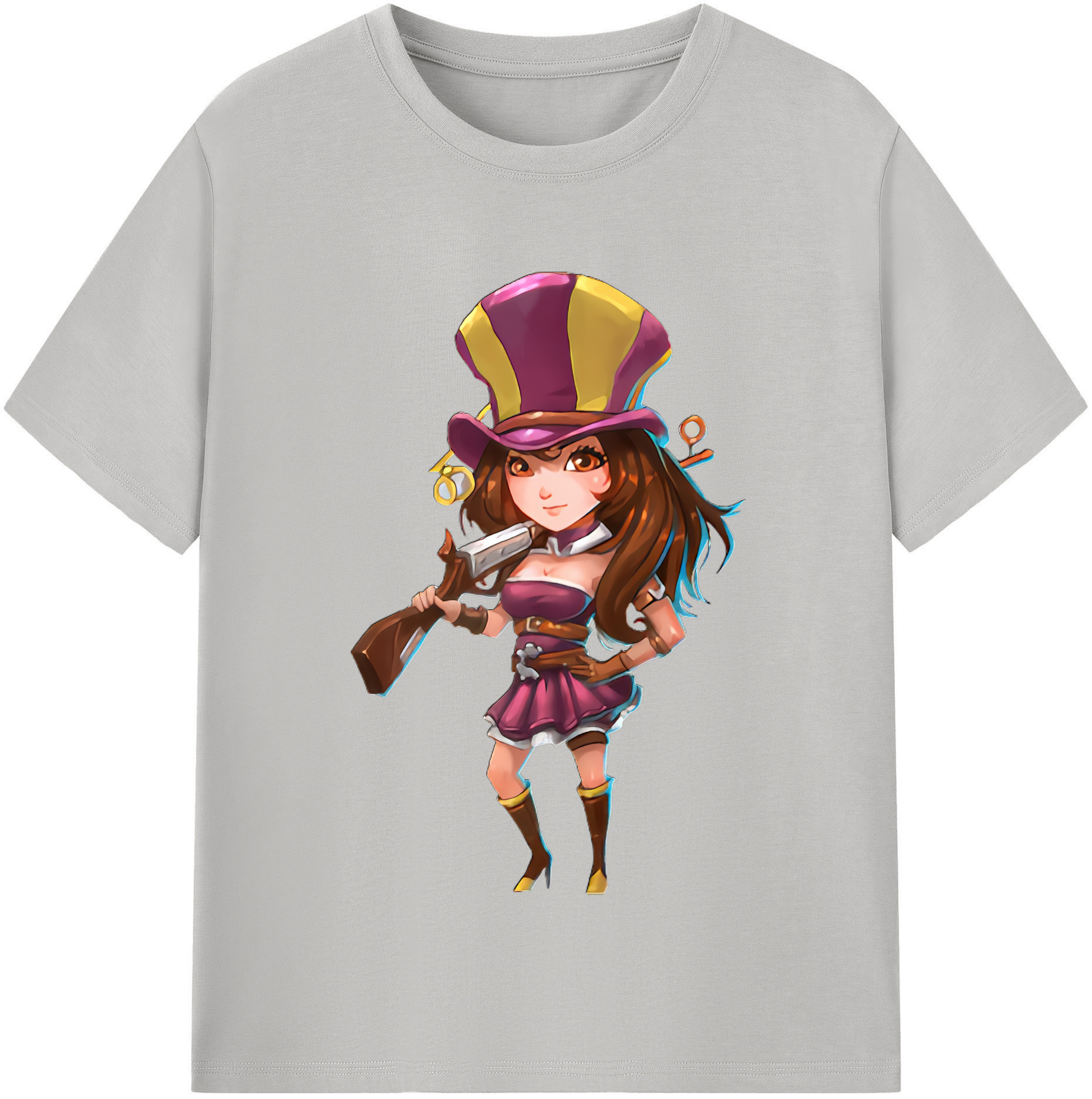 （画像用） リーグ・オブ・レジェンド League of Legends LOL レディースカジュアルプリントTシャツ（綿100％）