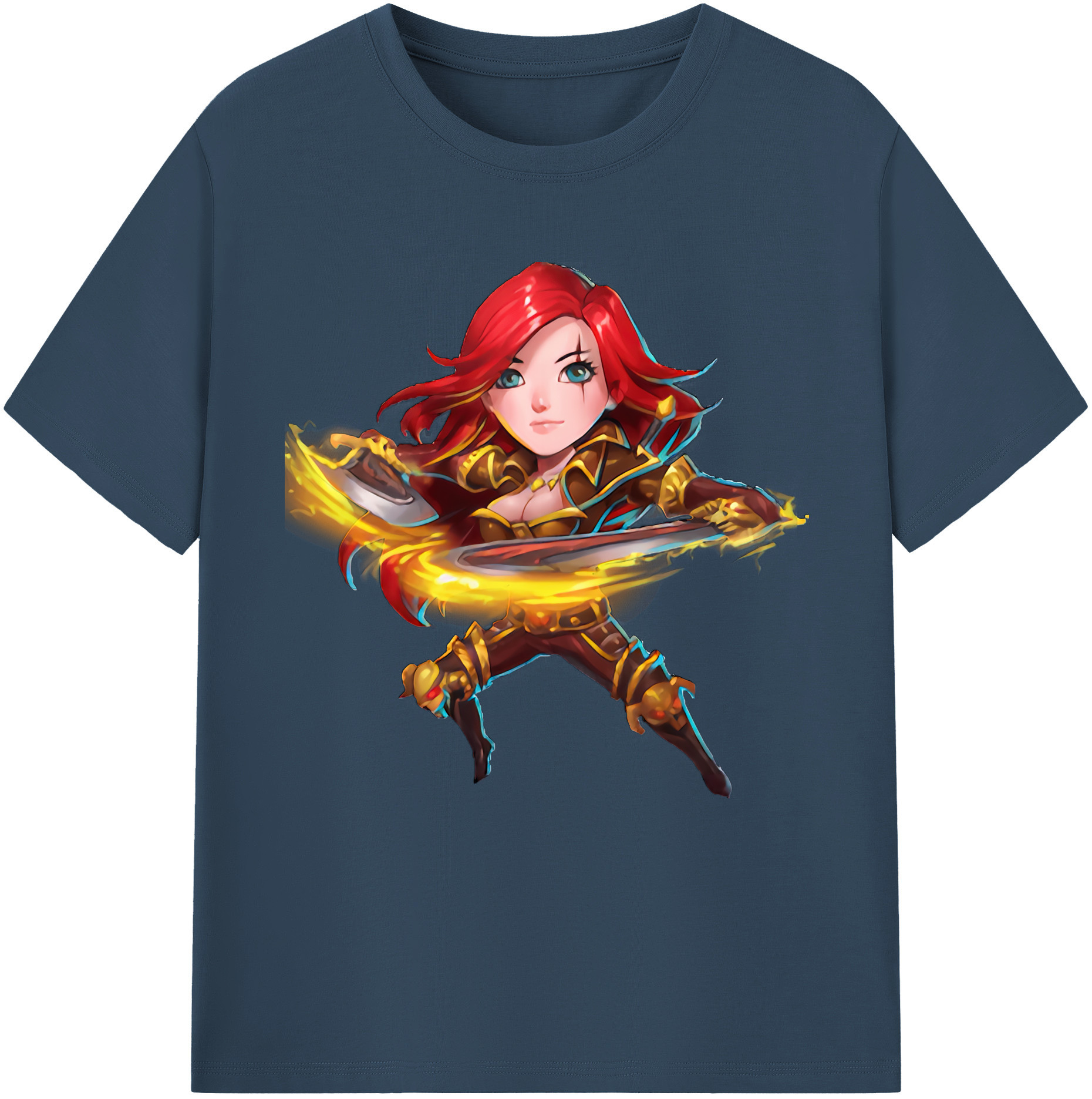 （画像用） リーグ・オブ・レジェンド League of Legends LOL レディースカジュアルプリントTシャツ（綿100％）