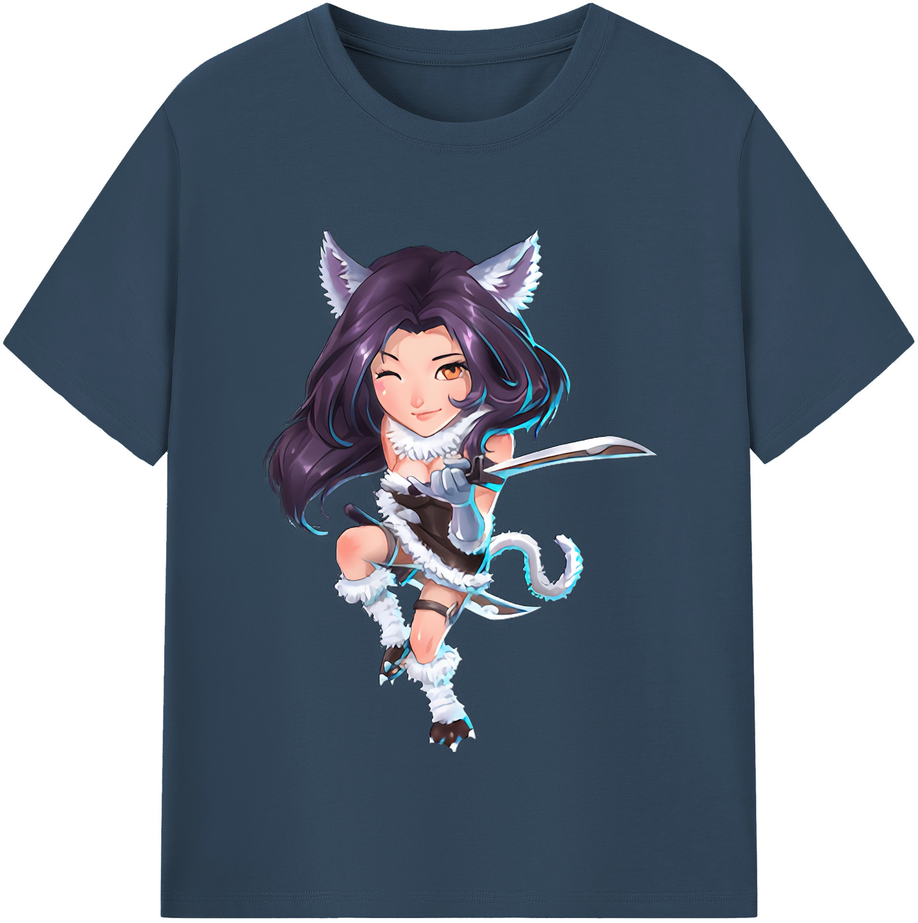 （画像用） リーグ・オブ・レジェンド League of Legends LOL レディースカジュアルプリントTシャツ（綿100％）
