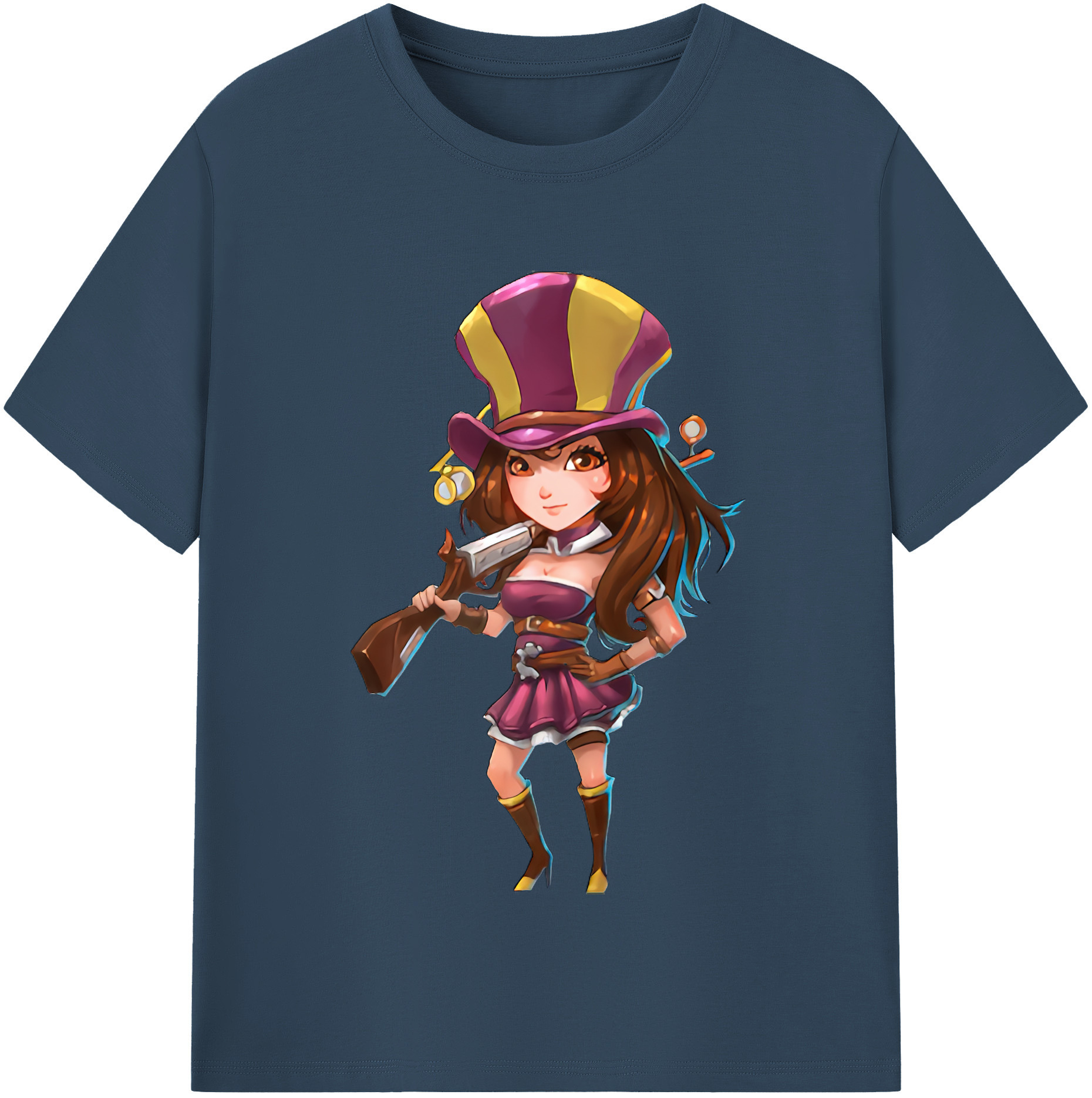 （画像用） リーグ・オブ・レジェンド League of Legends LOL レディースカジュアルプリントTシャツ（綿100％）
