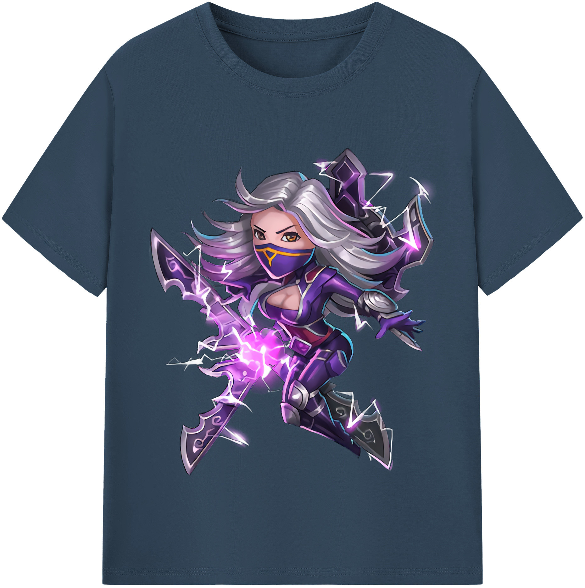 （画像用） リーグ・オブ・レジェンド League of Legends LOL レディースカジュアルプリントTシャツ（綿100％）