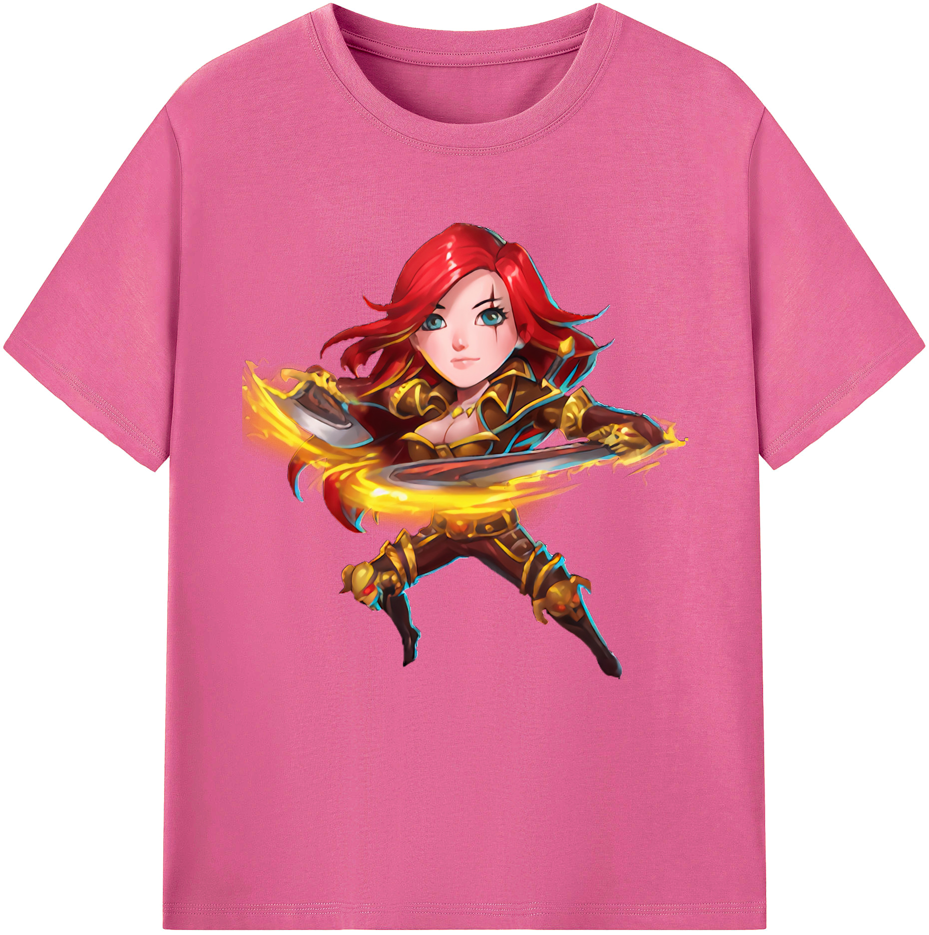 （画像用） リーグ・オブ・レジェンド League of Legends LOL レディースカジュアルプリントTシャツ（綿100％）