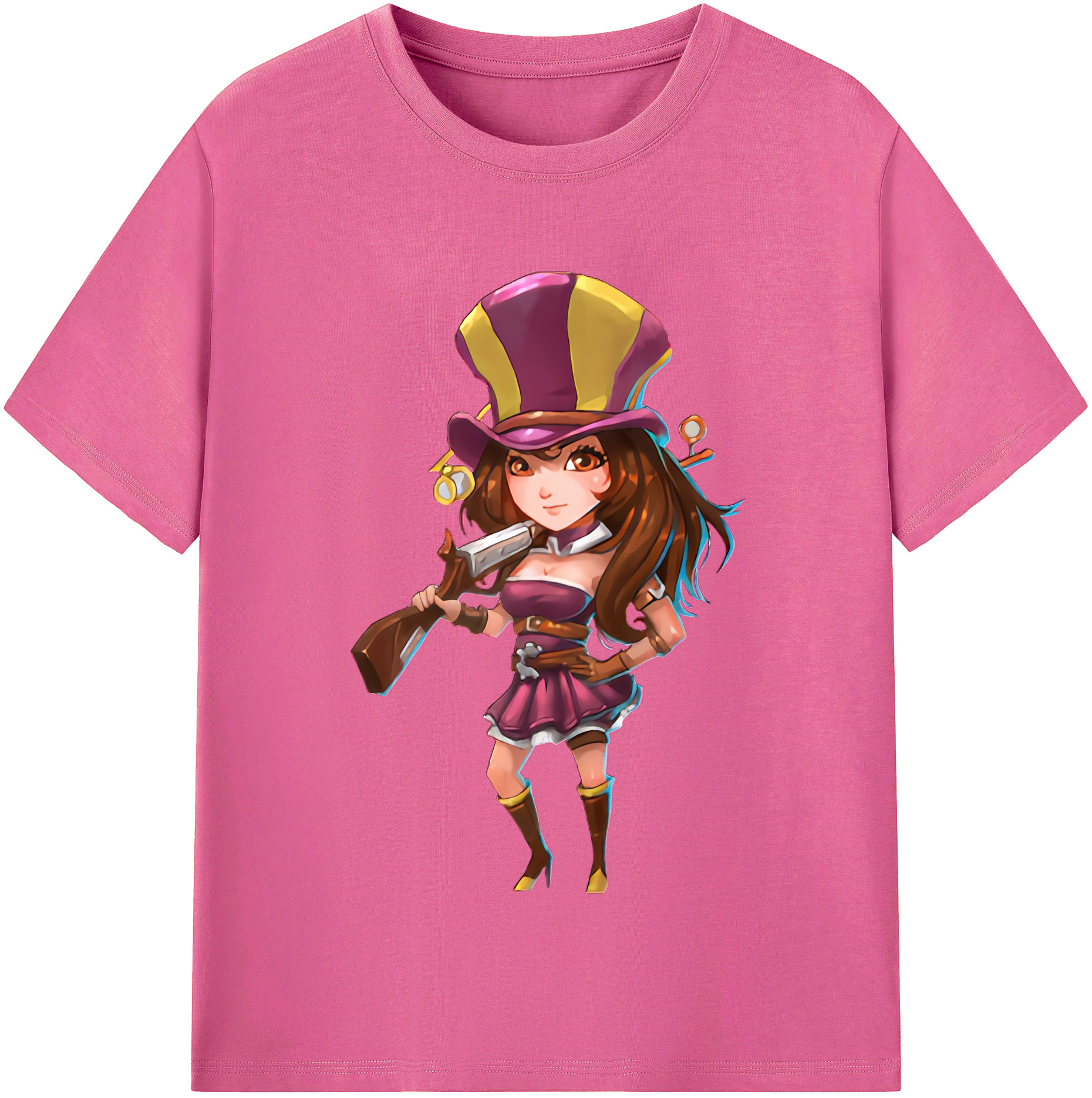 （画像用） リーグ・オブ・レジェンド League of Legends LOL レディースカジュアルプリントTシャツ（綿100％）