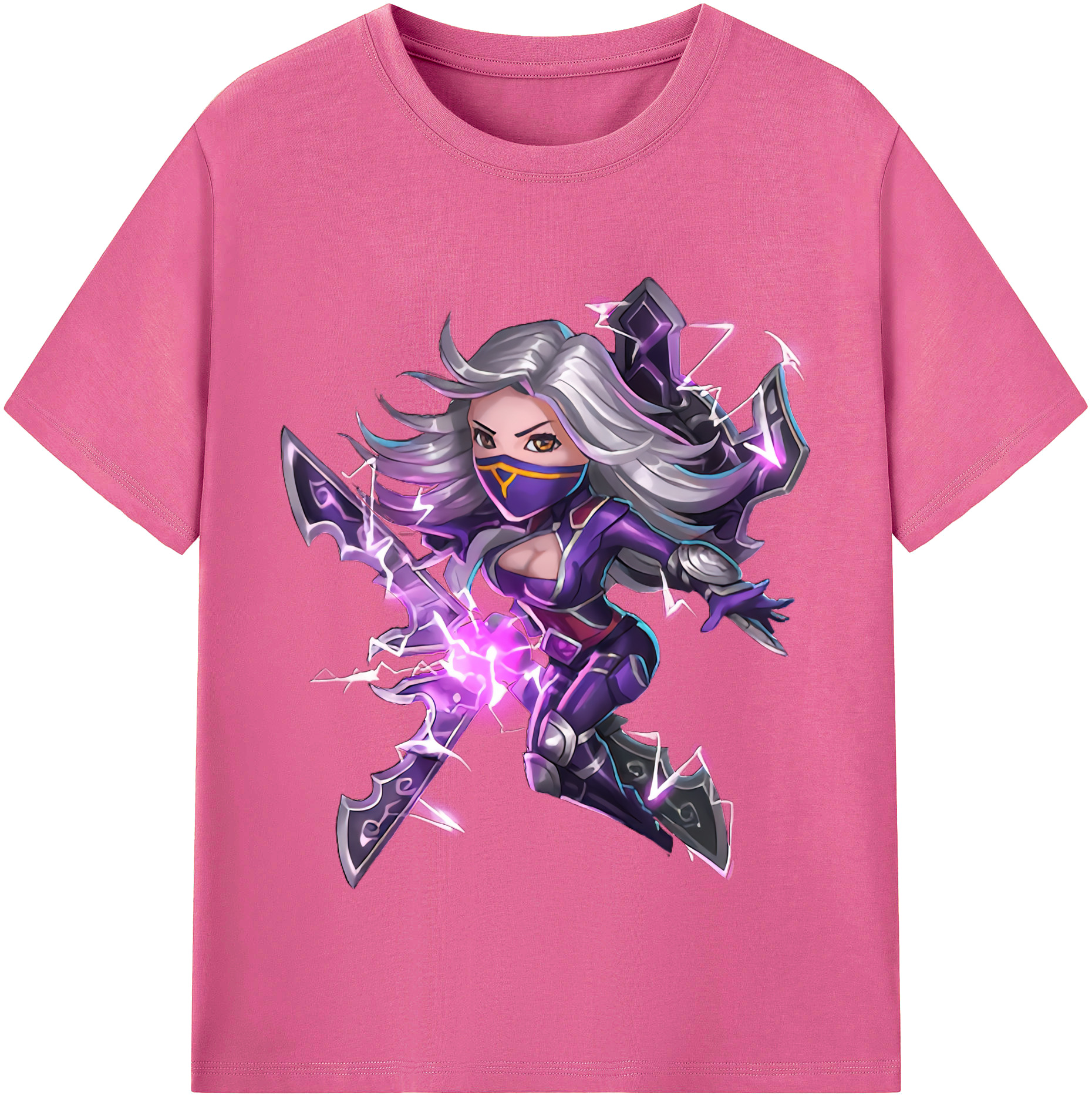 （画像用） リーグ・オブ・レジェンド League of Legends LOL レディースカジュアルプリントTシャツ（綿100％）