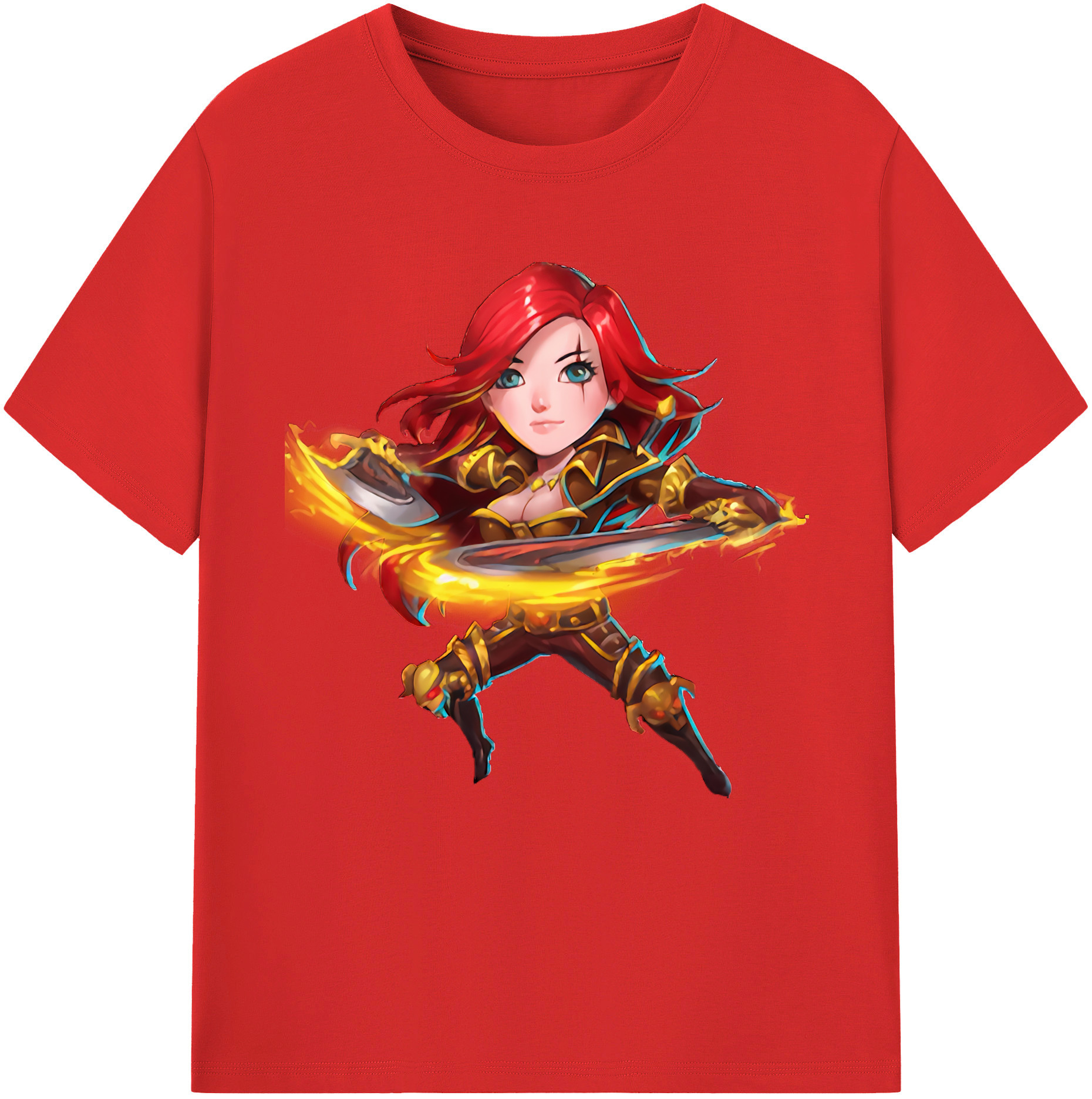 （画像用） リーグ・オブ・レジェンド League of Legends LOL レディースカジュアルプリントTシャツ（綿100％）