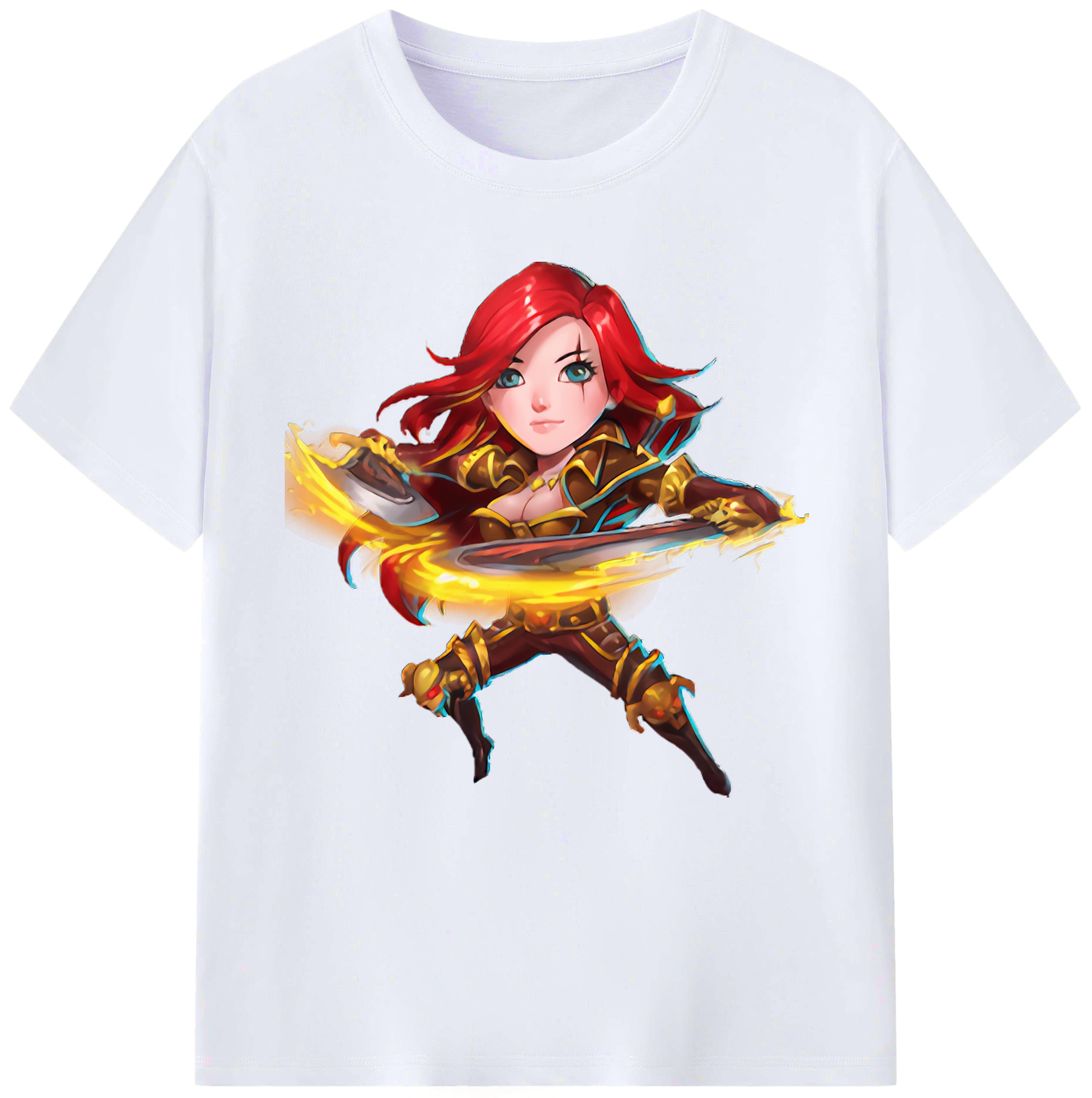 （画像用） リーグ・オブ・レジェンド League of Legends LOL レディースカジュアルプリントTシャツ（綿100％）