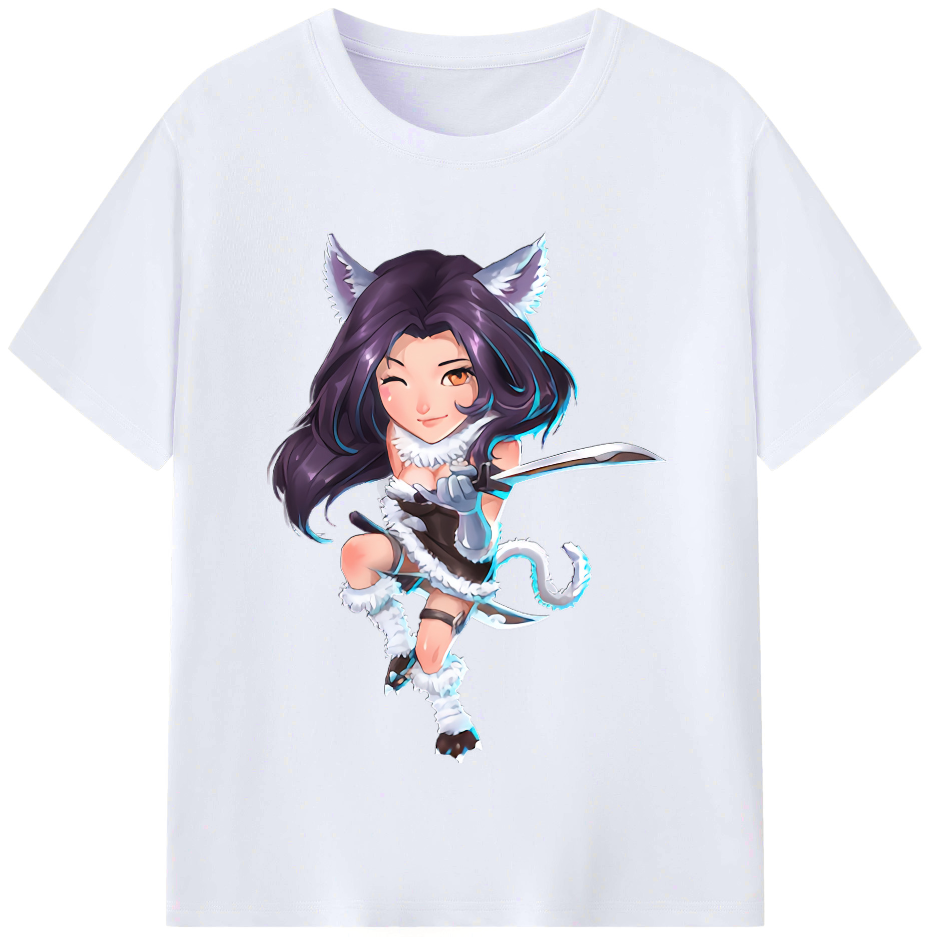 （画像用） リーグ・オブ・レジェンド League of Legends LOL レディースカジュアルプリントTシャツ（綿100％）